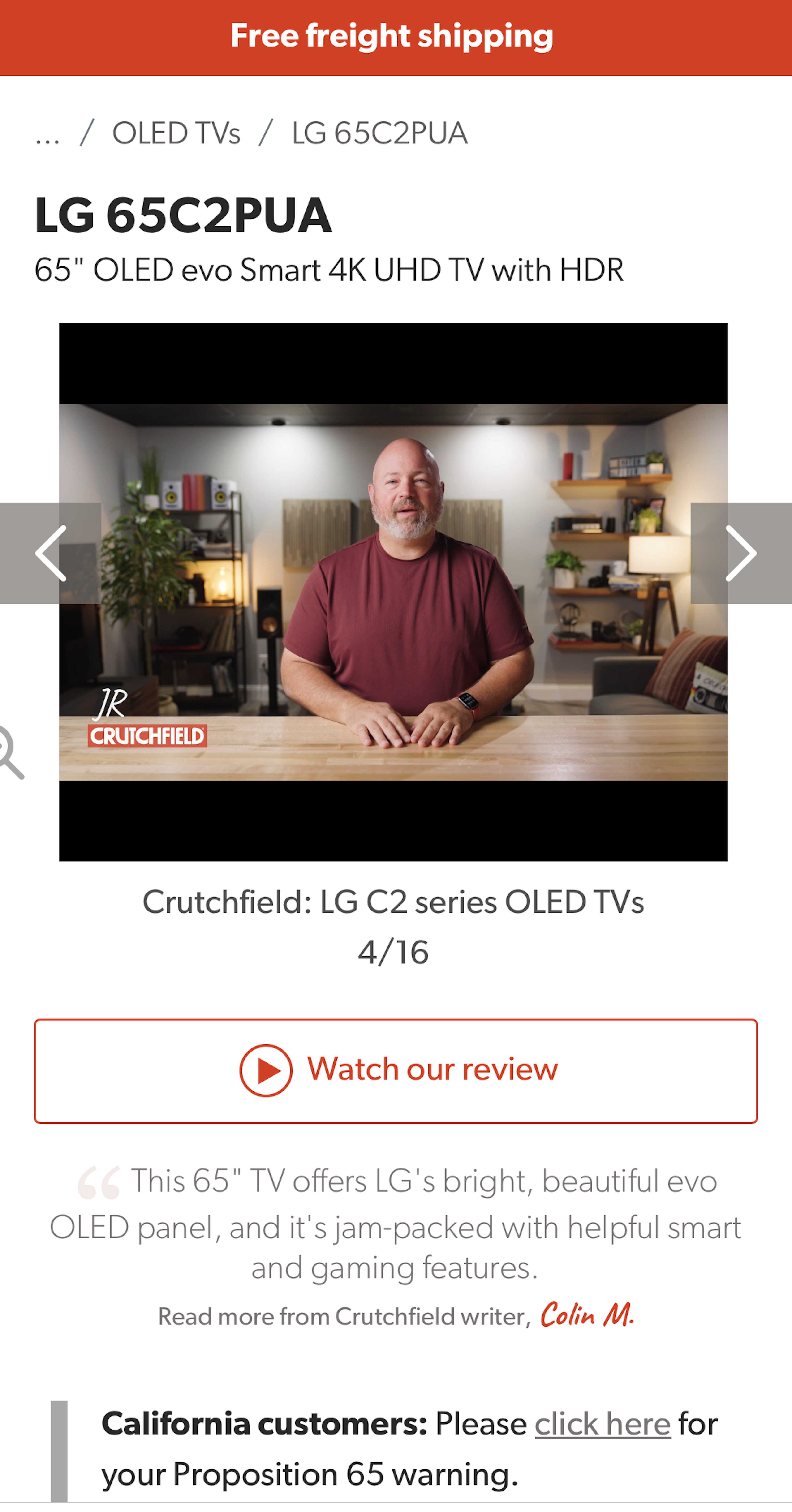 Mobile screenshot of Crutchfield