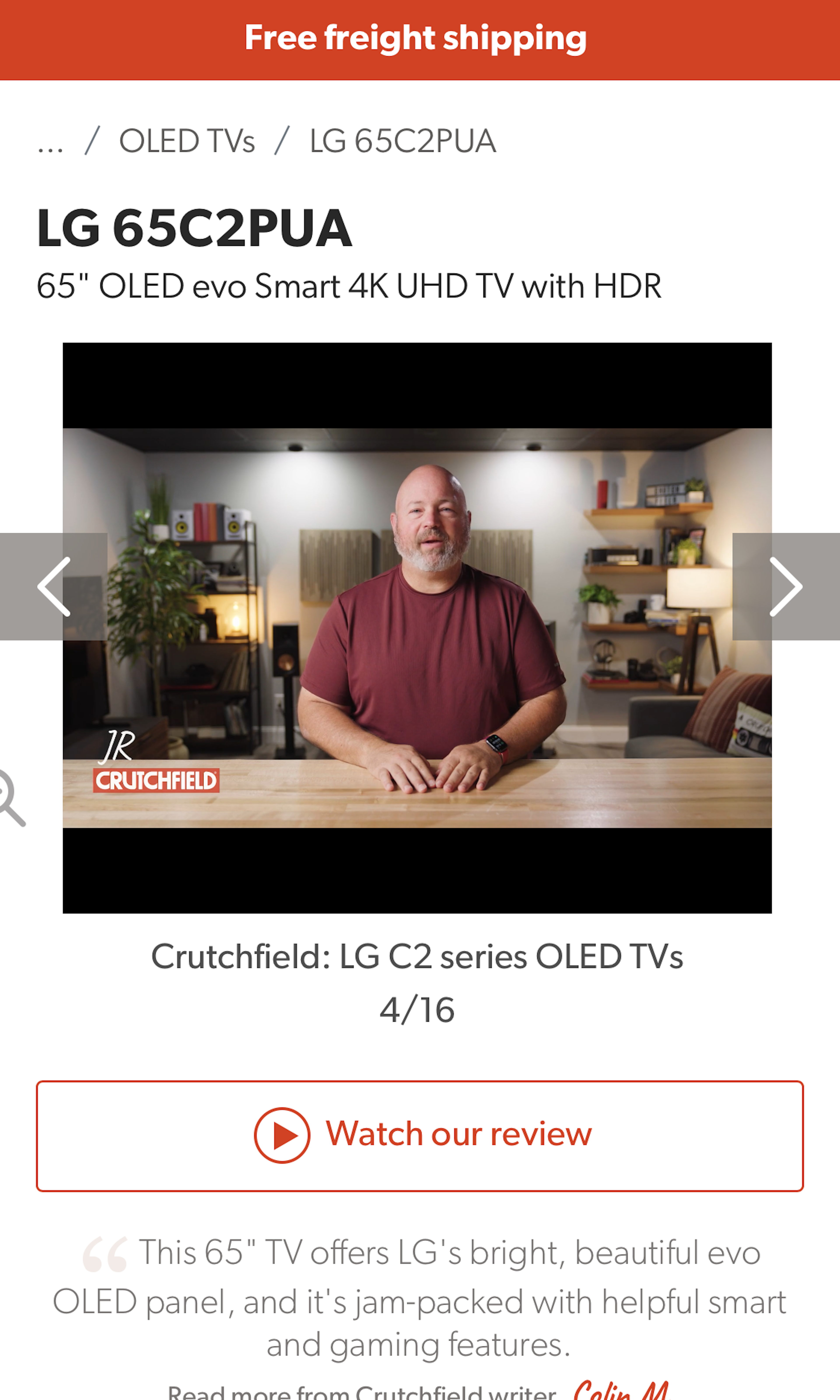 Mobile screenshot of Crutchfield