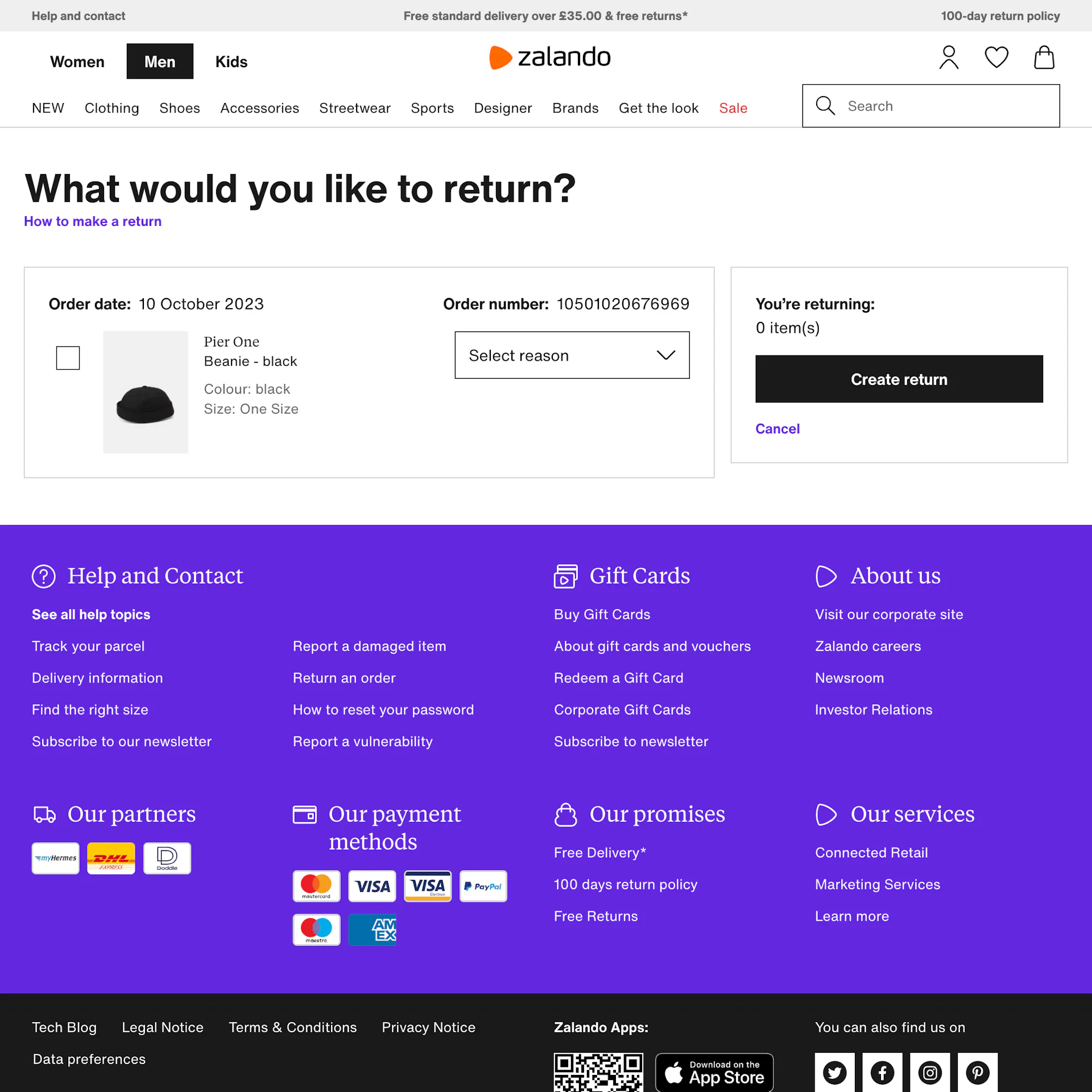 130 ‘Order Returns’ Design Examples – Baymard Institute