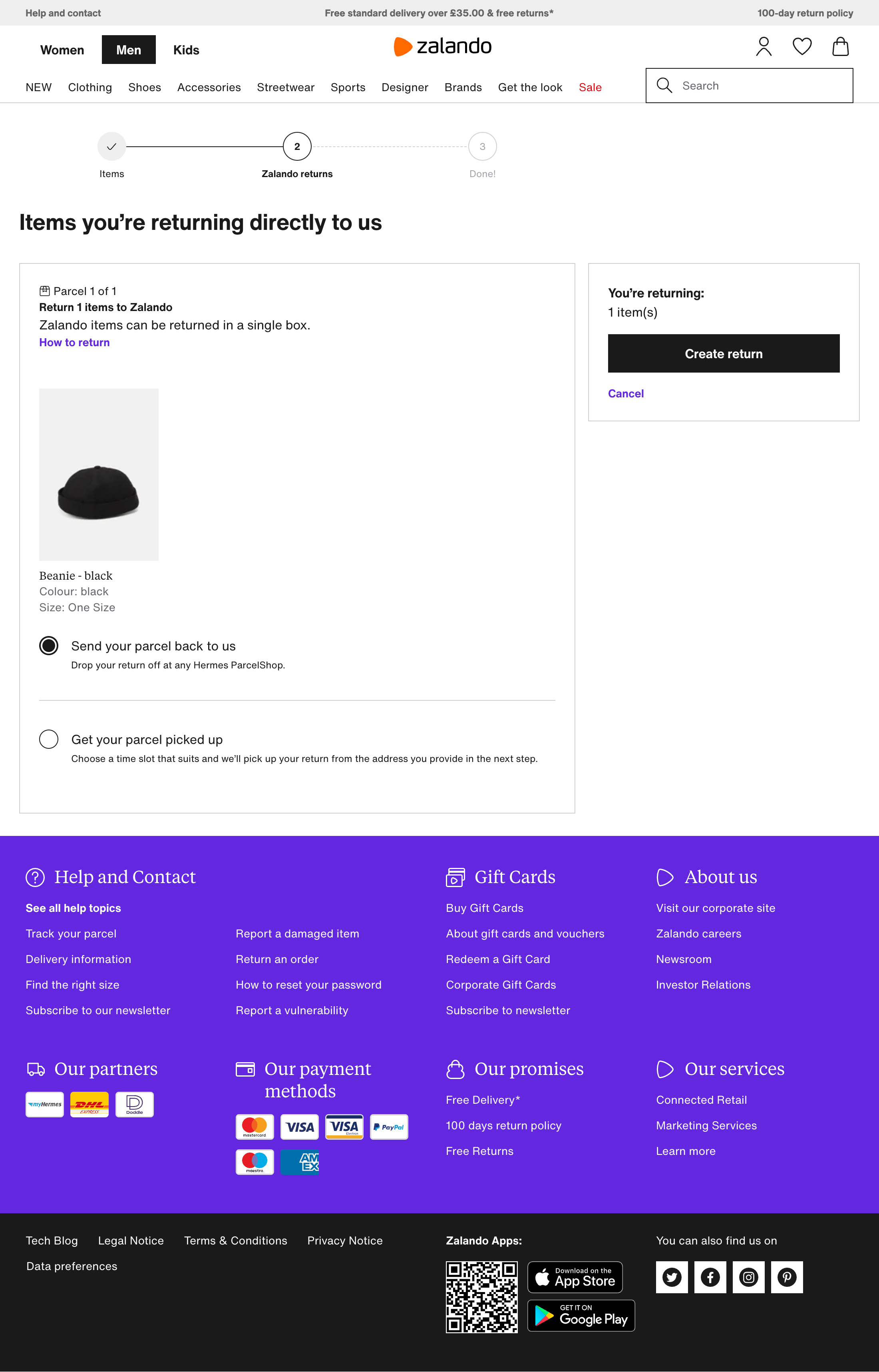 Desktop screenshot of Zalando