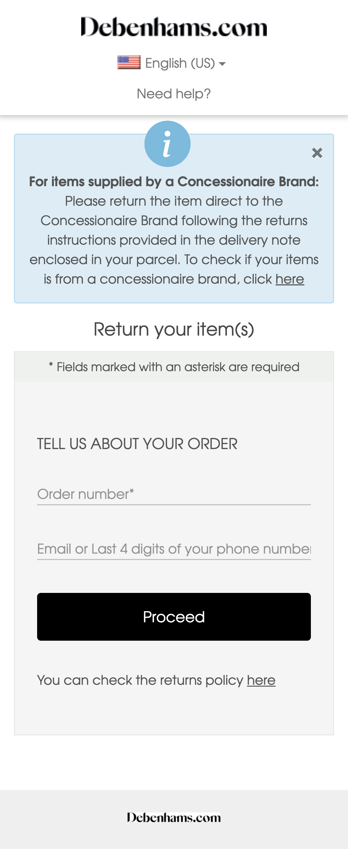 Mobile screenshot of Debenhams