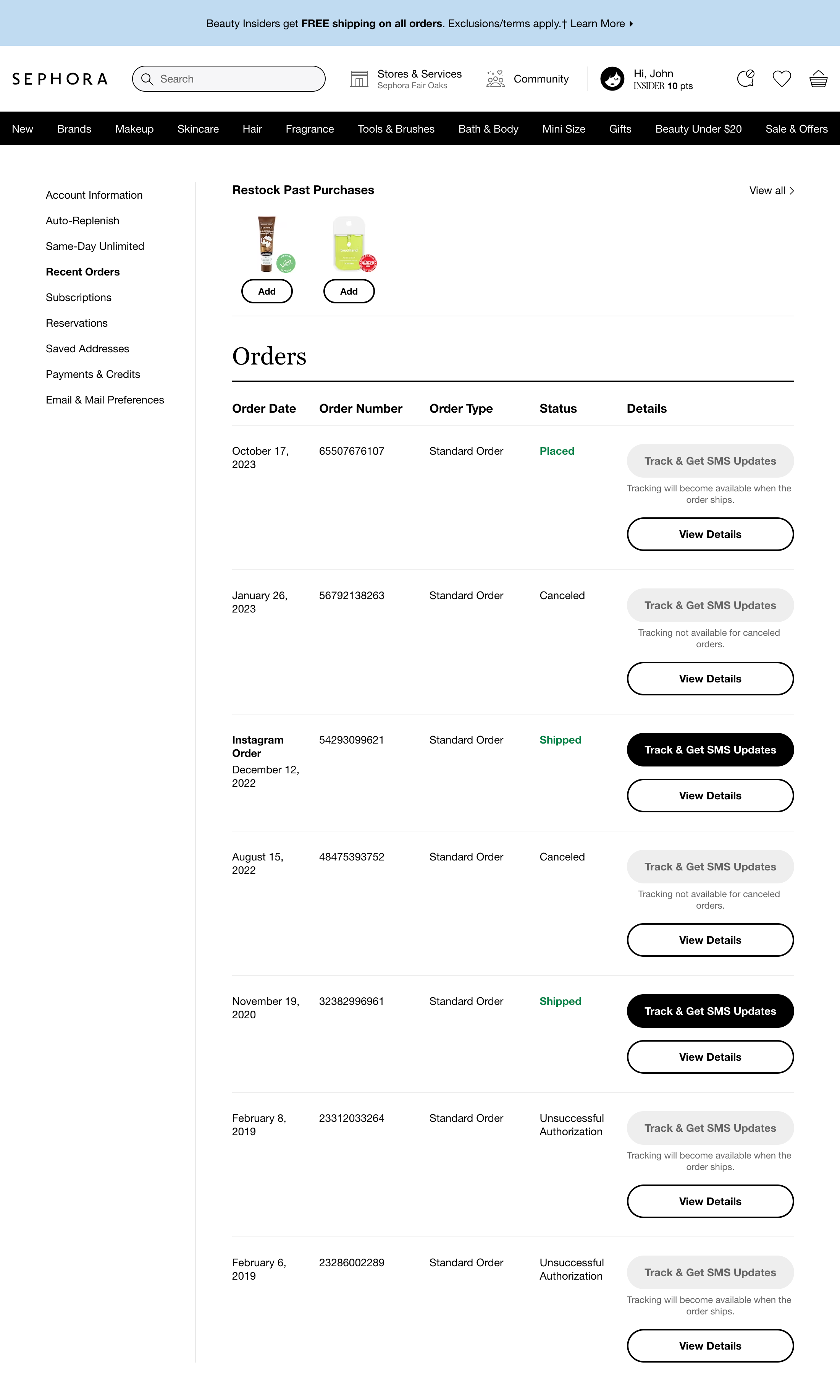Desktop screenshot of Sephora