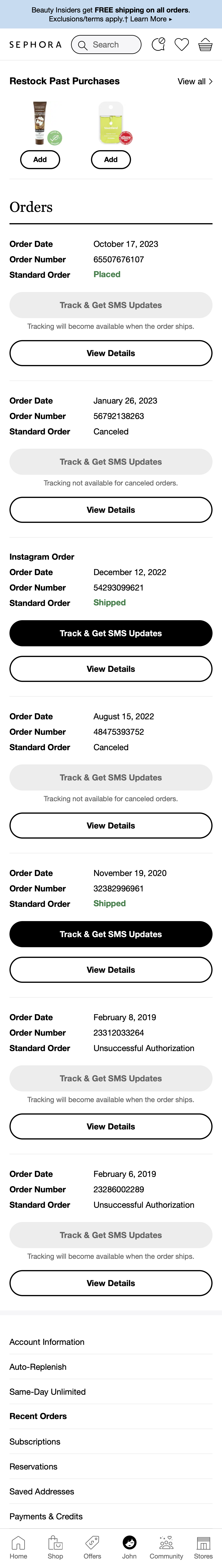 Mobile screenshot of Sephora