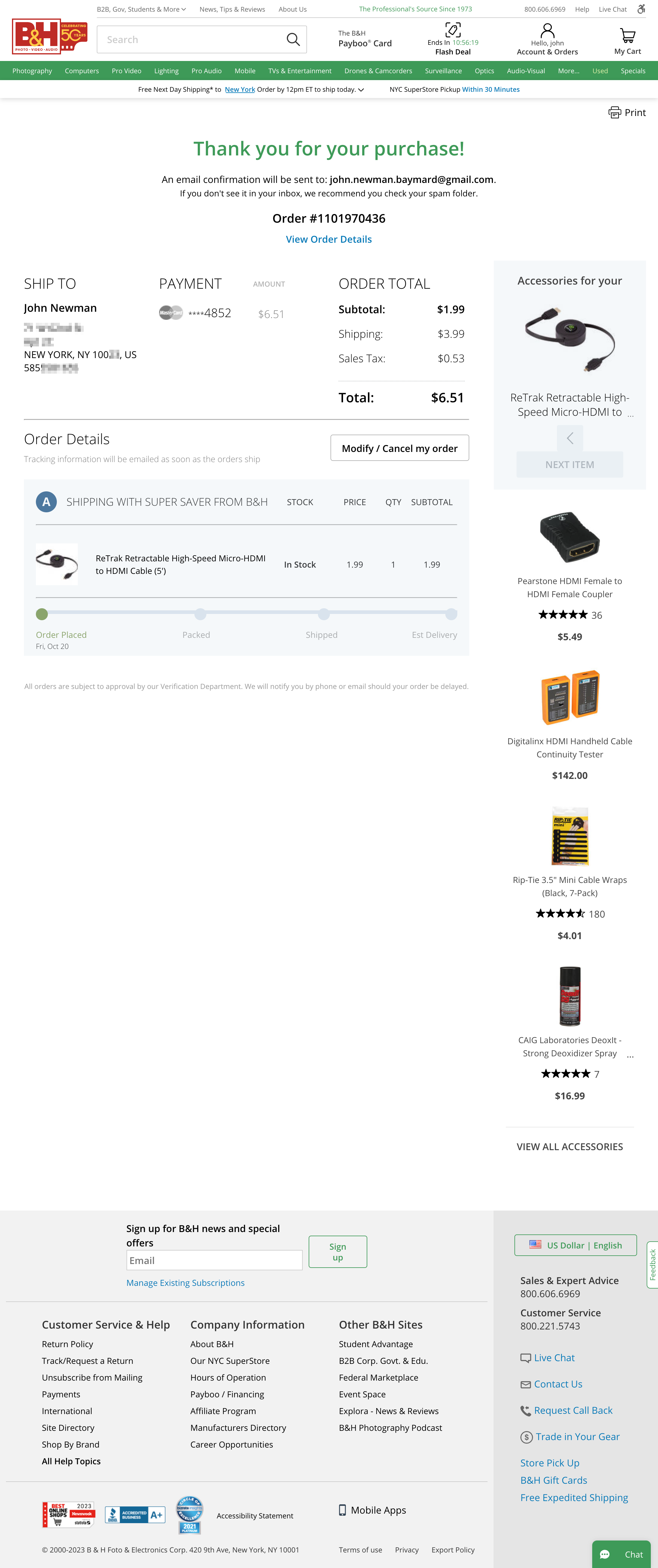 Desktop screenshot of B&H Photo