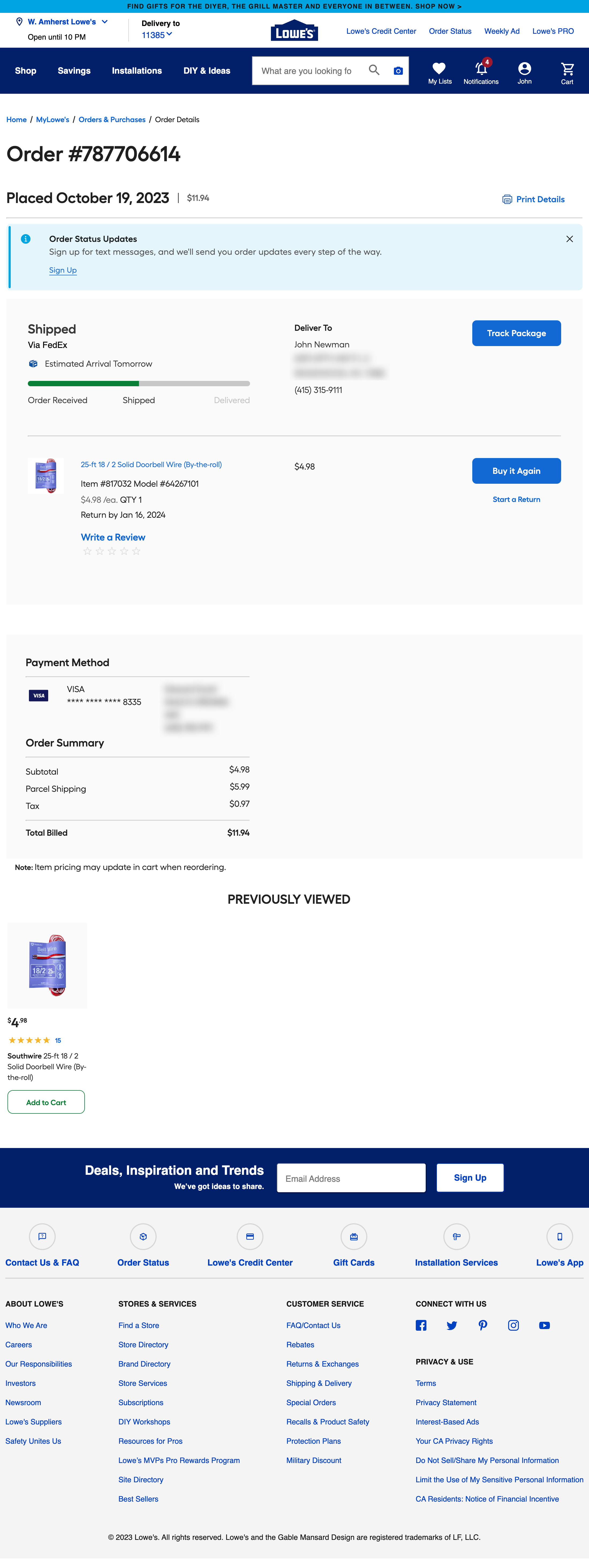 Desktop screenshot of Lowe’s