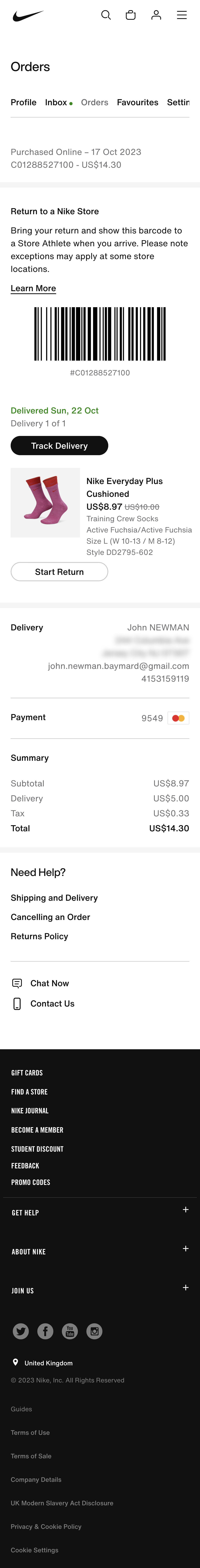 Mobile screenshot of Nike