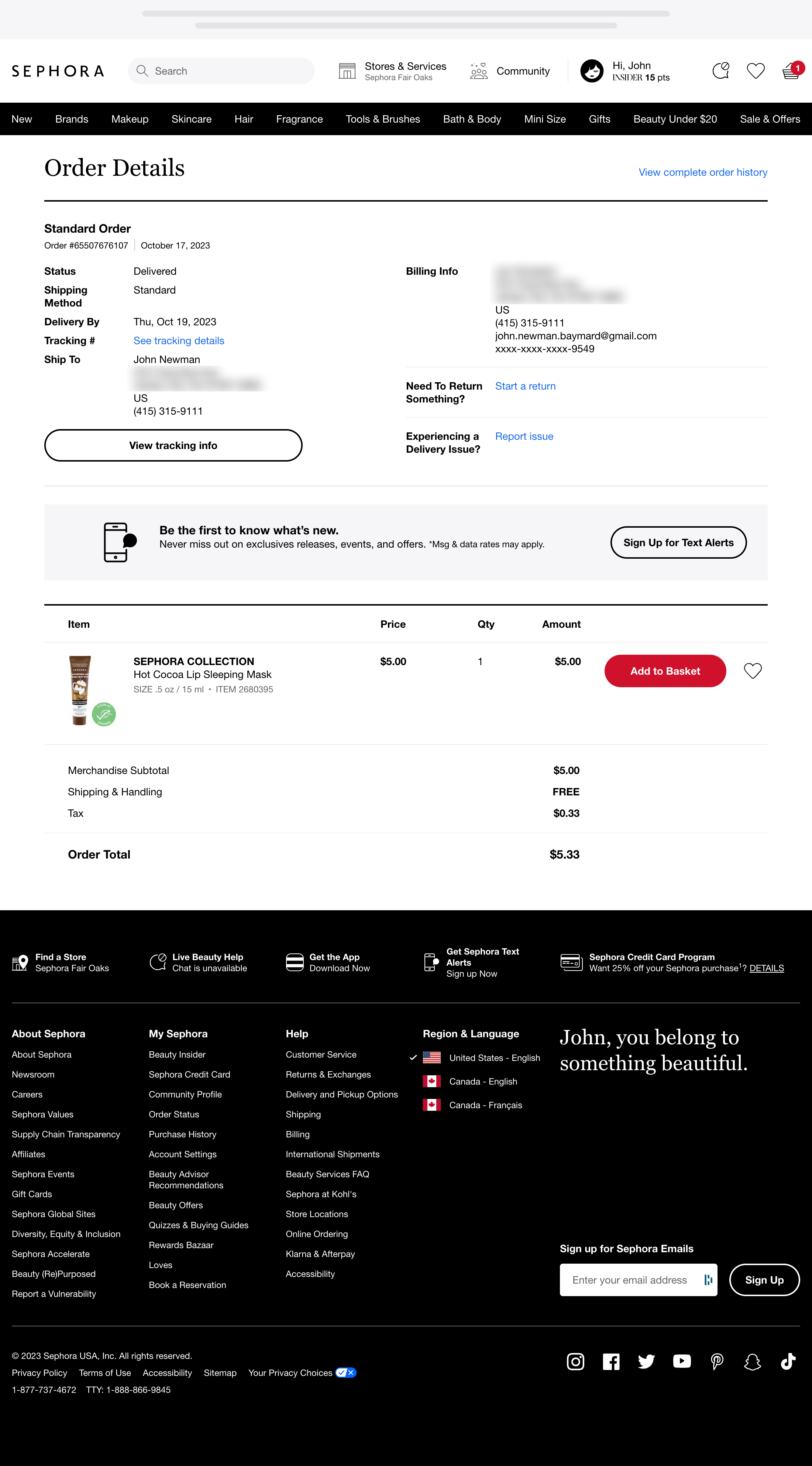 Desktop screenshot of Sephora