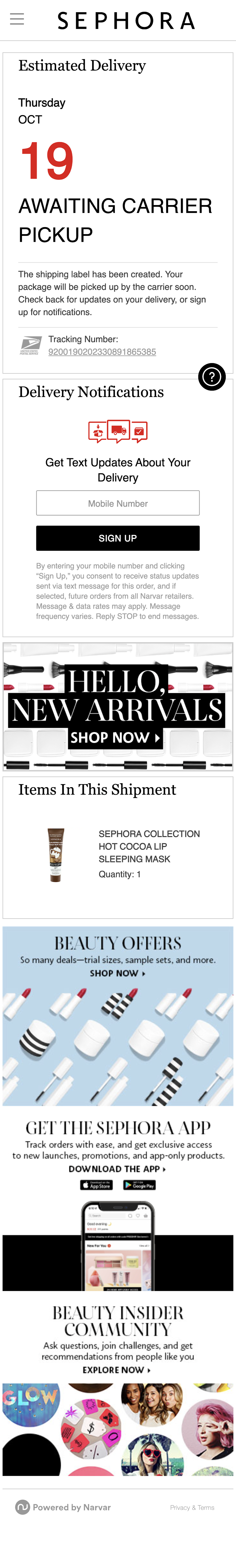 Mobile screenshot of Sephora