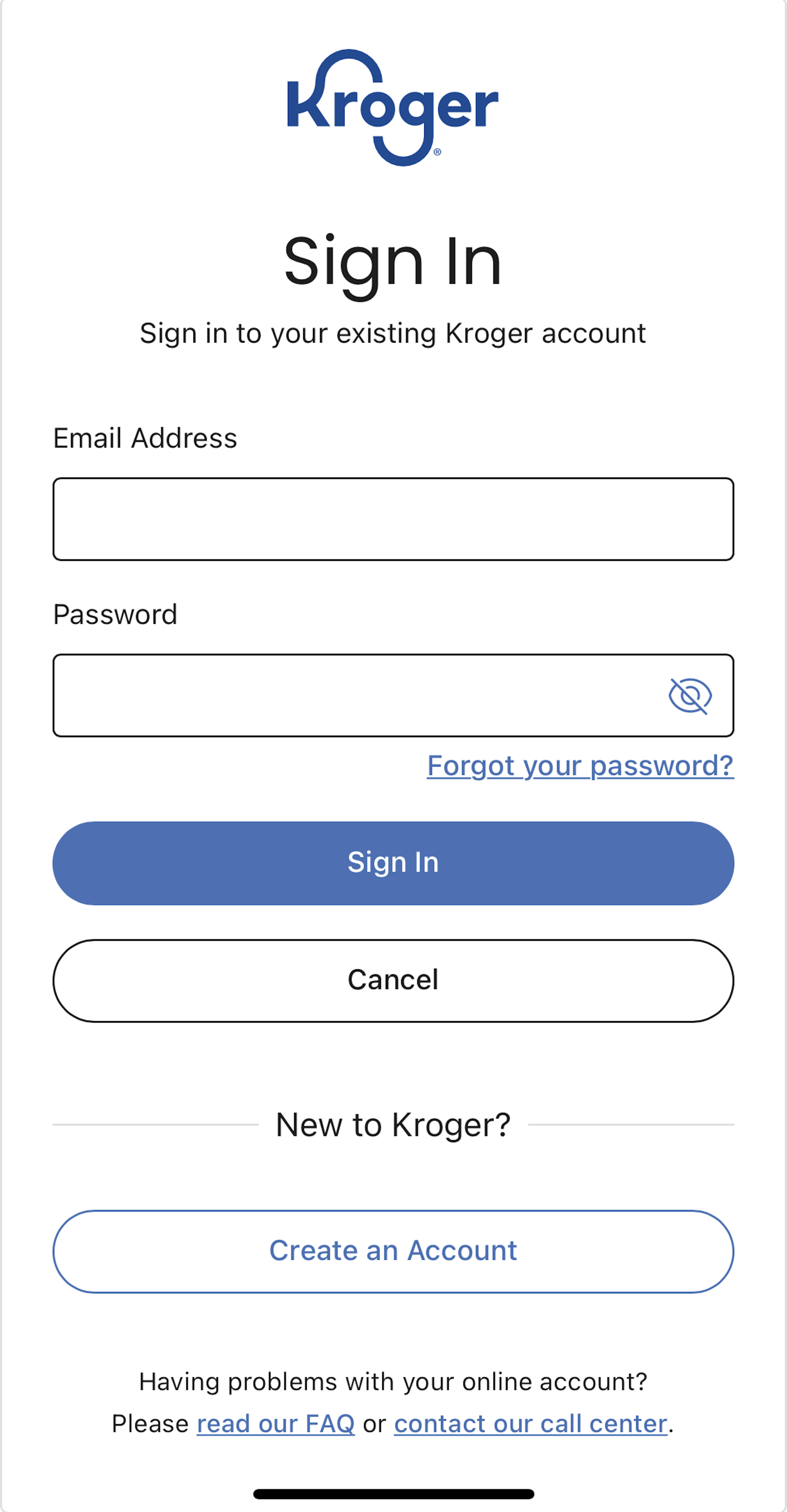 Mobile screenshot of Kroger