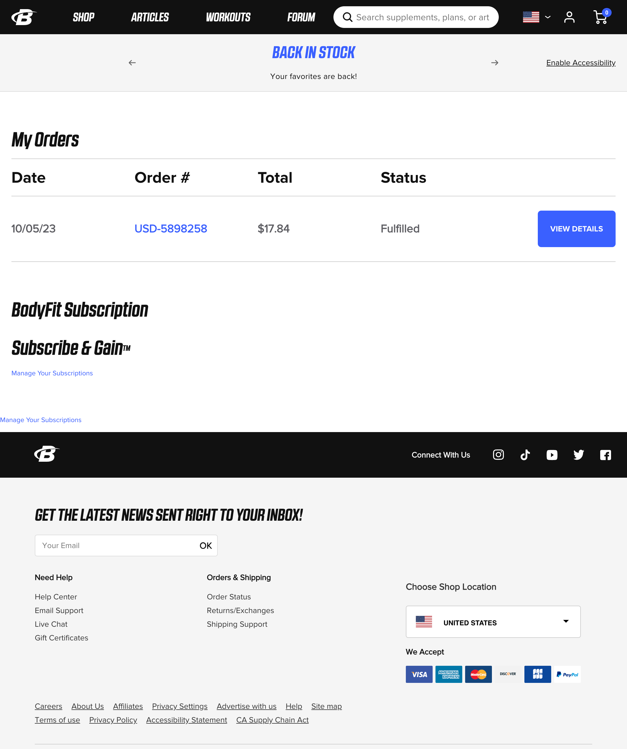 Bodybuilding’s Account Dashboard – 193 Of 517 Account Dashboard ...