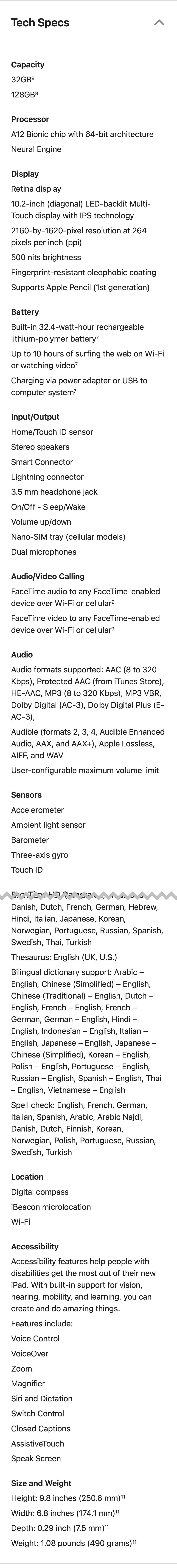 Mobile screenshot of Apple