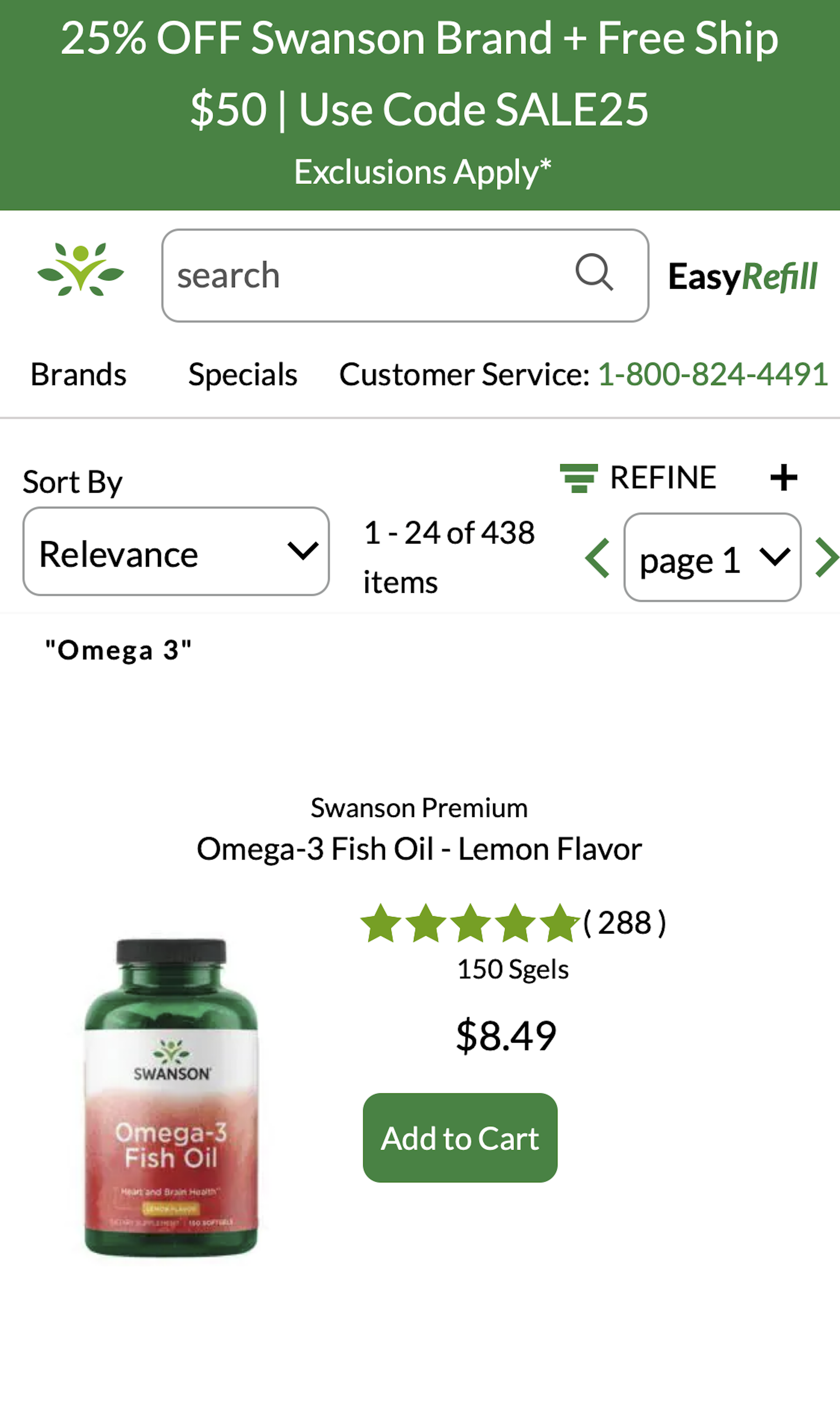 Mobile screenshot of Swanson Vitamins