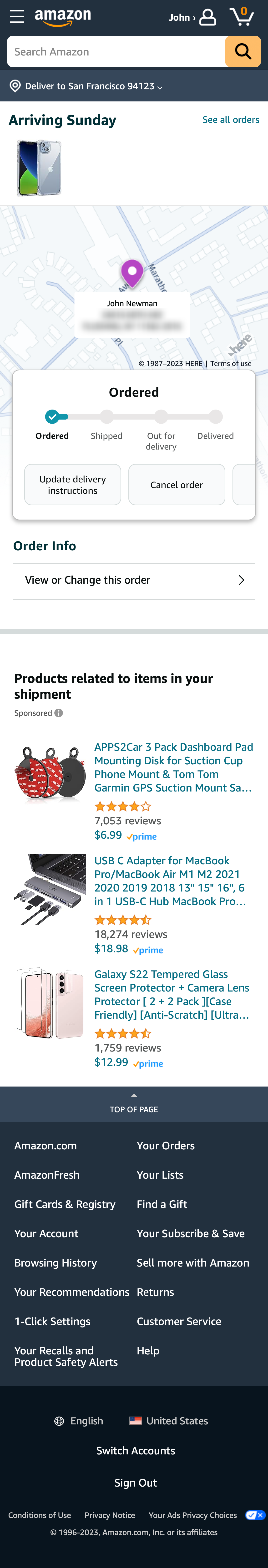 Mobile screenshot of Amazon