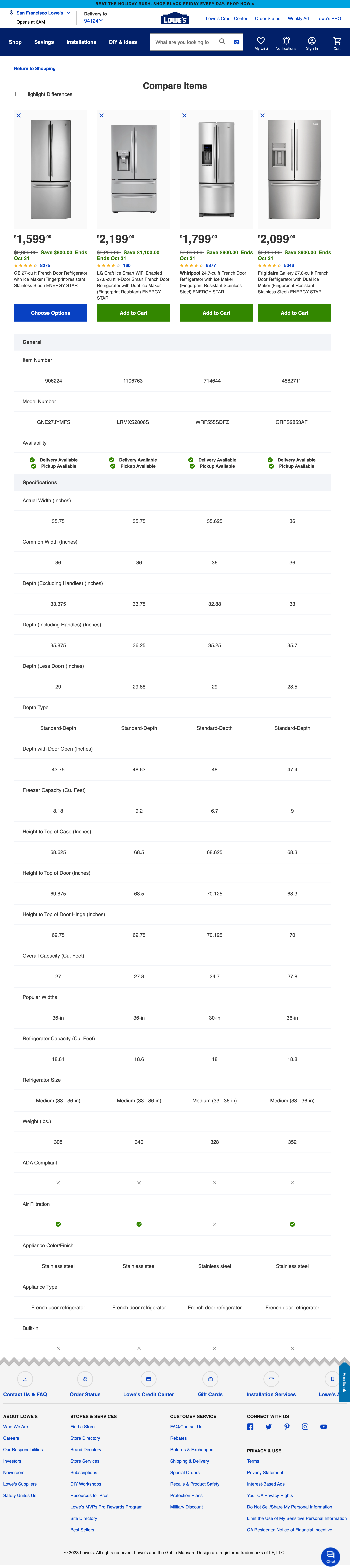 Desktop screenshot of Lowe’s