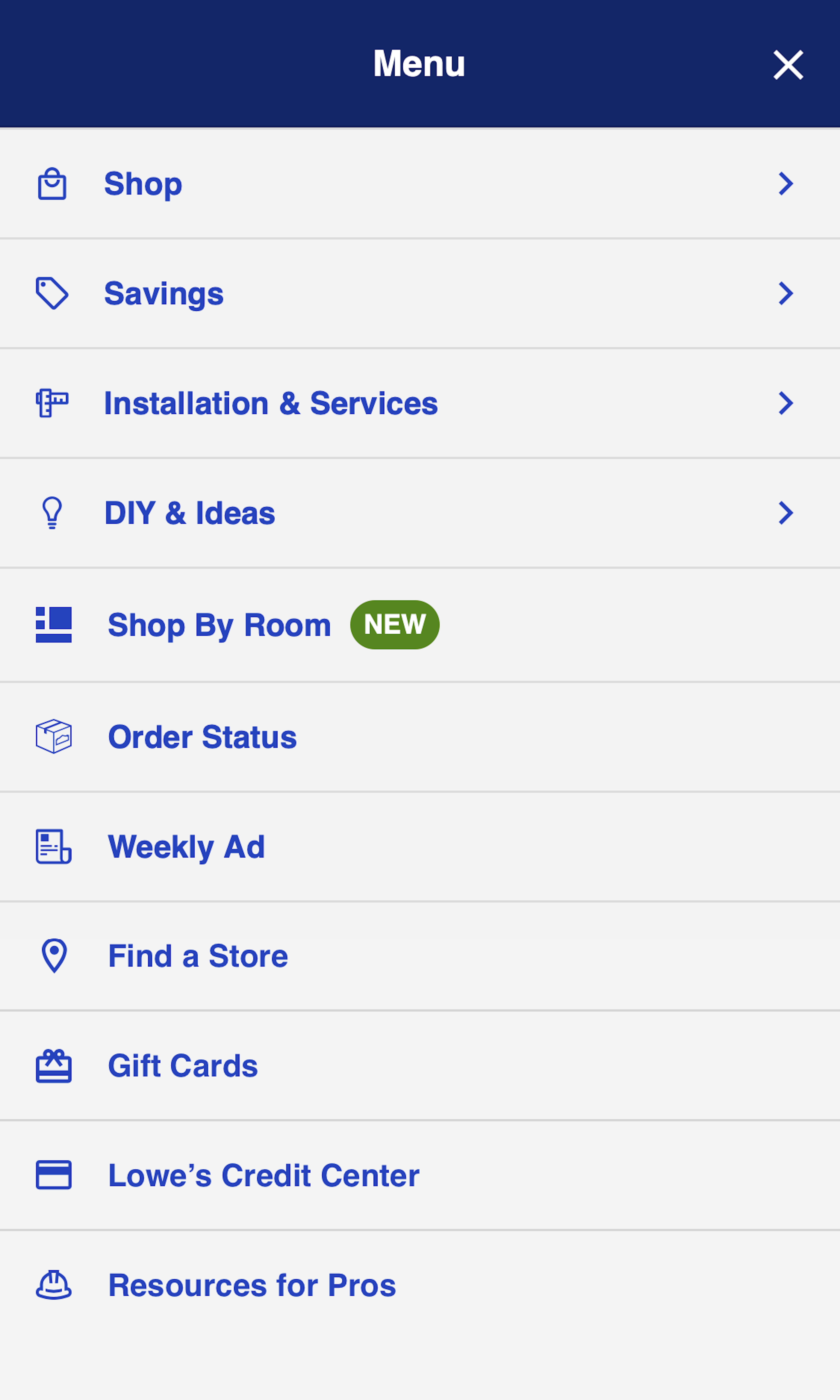 Mobile screenshot of Lowe’s