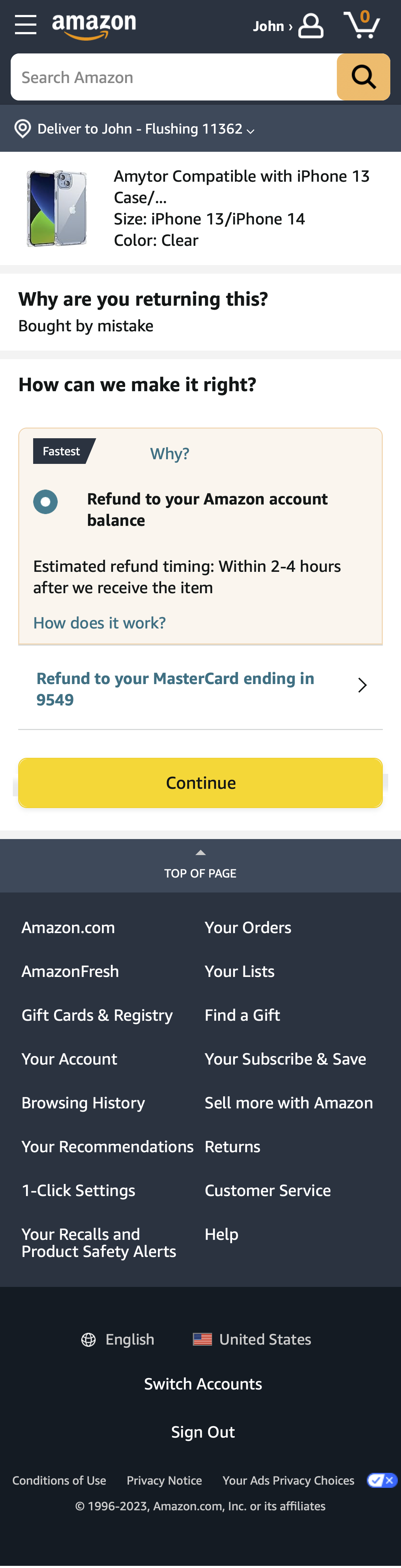 Mobile screenshot of Amazon