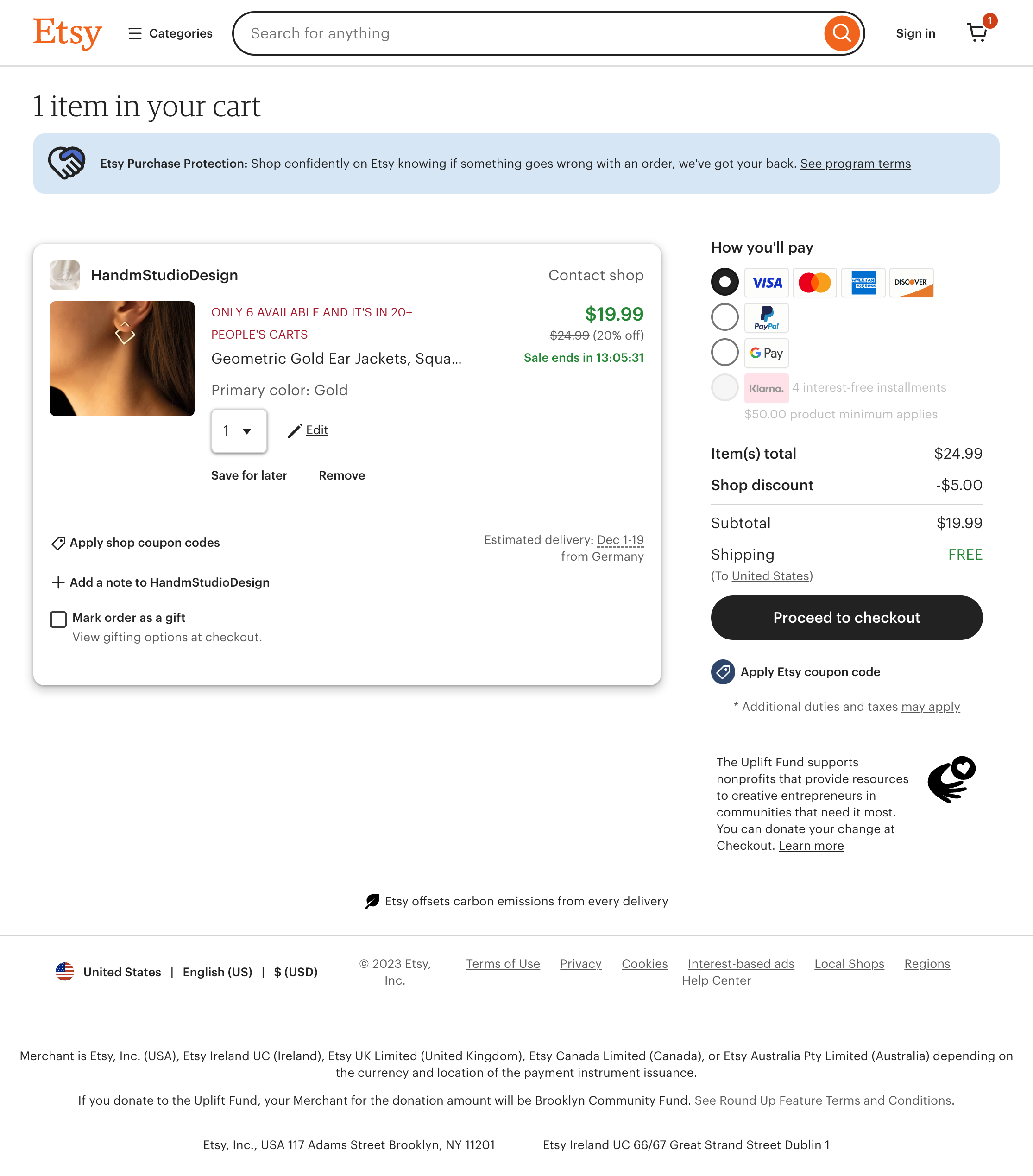 Desktop screenshot of Etsy