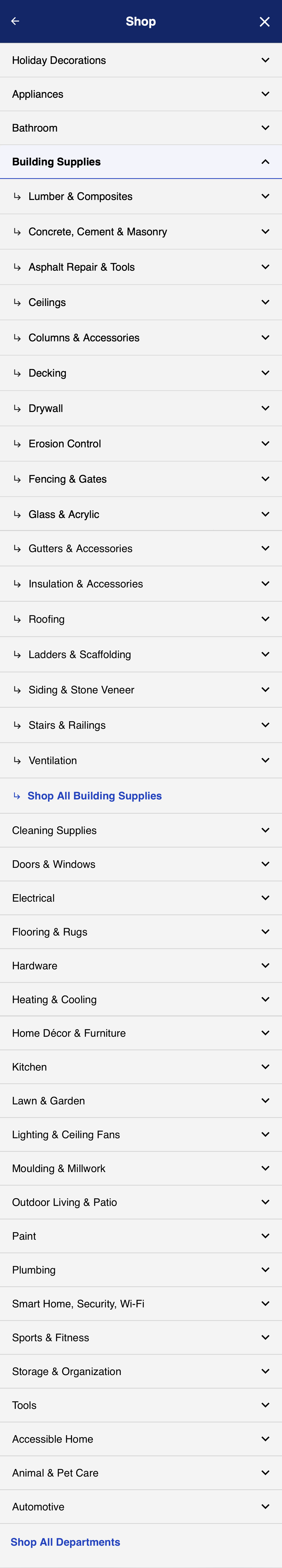 Mobile screenshot of Lowe’s