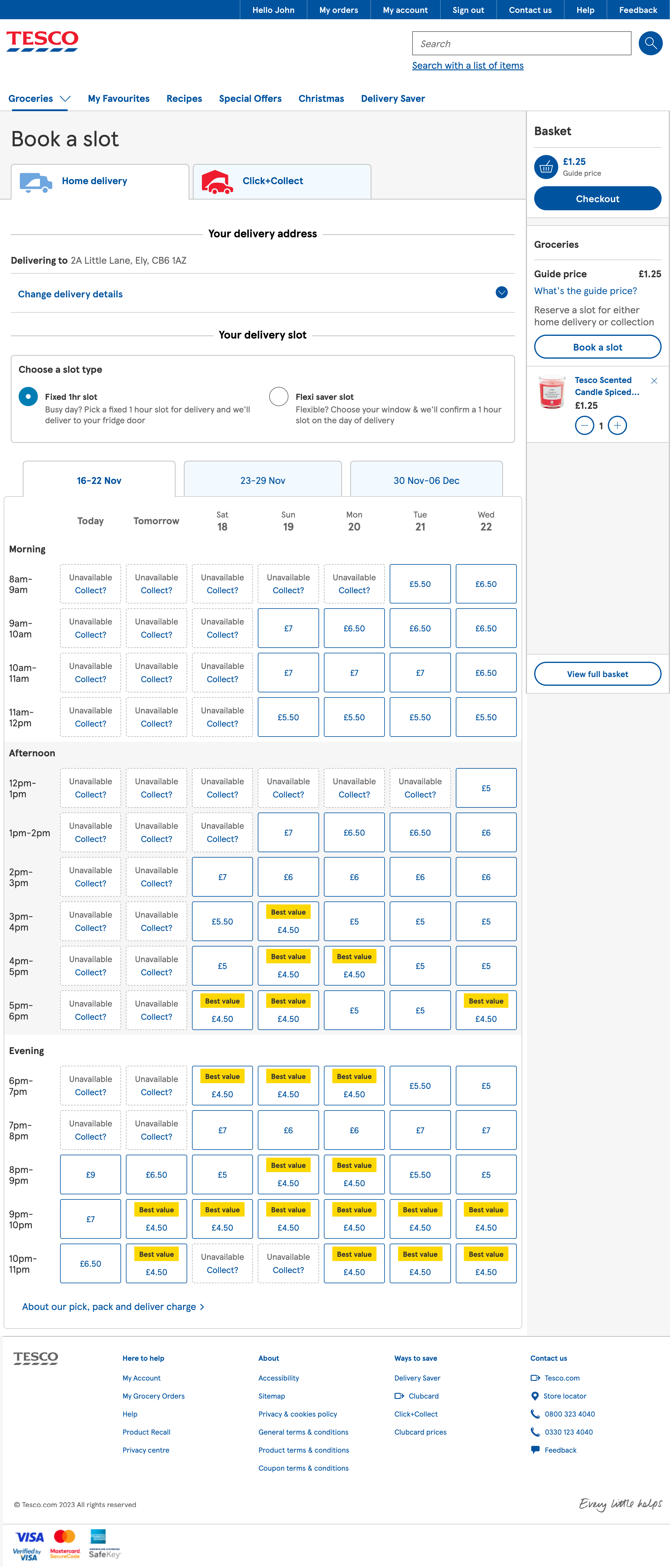 Desktop screenshot of Tesco