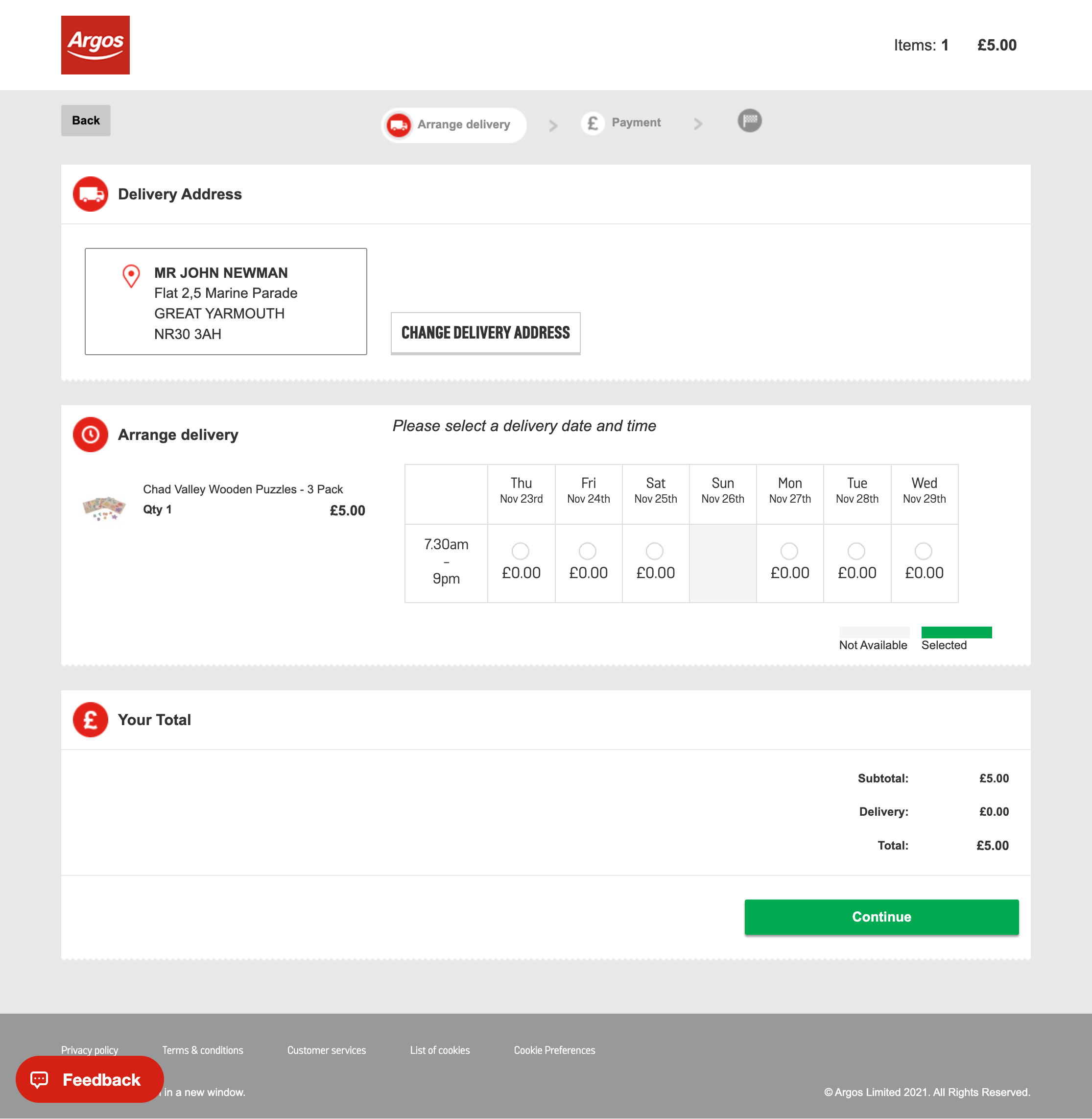 Argos’ Delivery & Shipping Methods 18 of 738 Delivery & Shipping Methods Examples Baymard