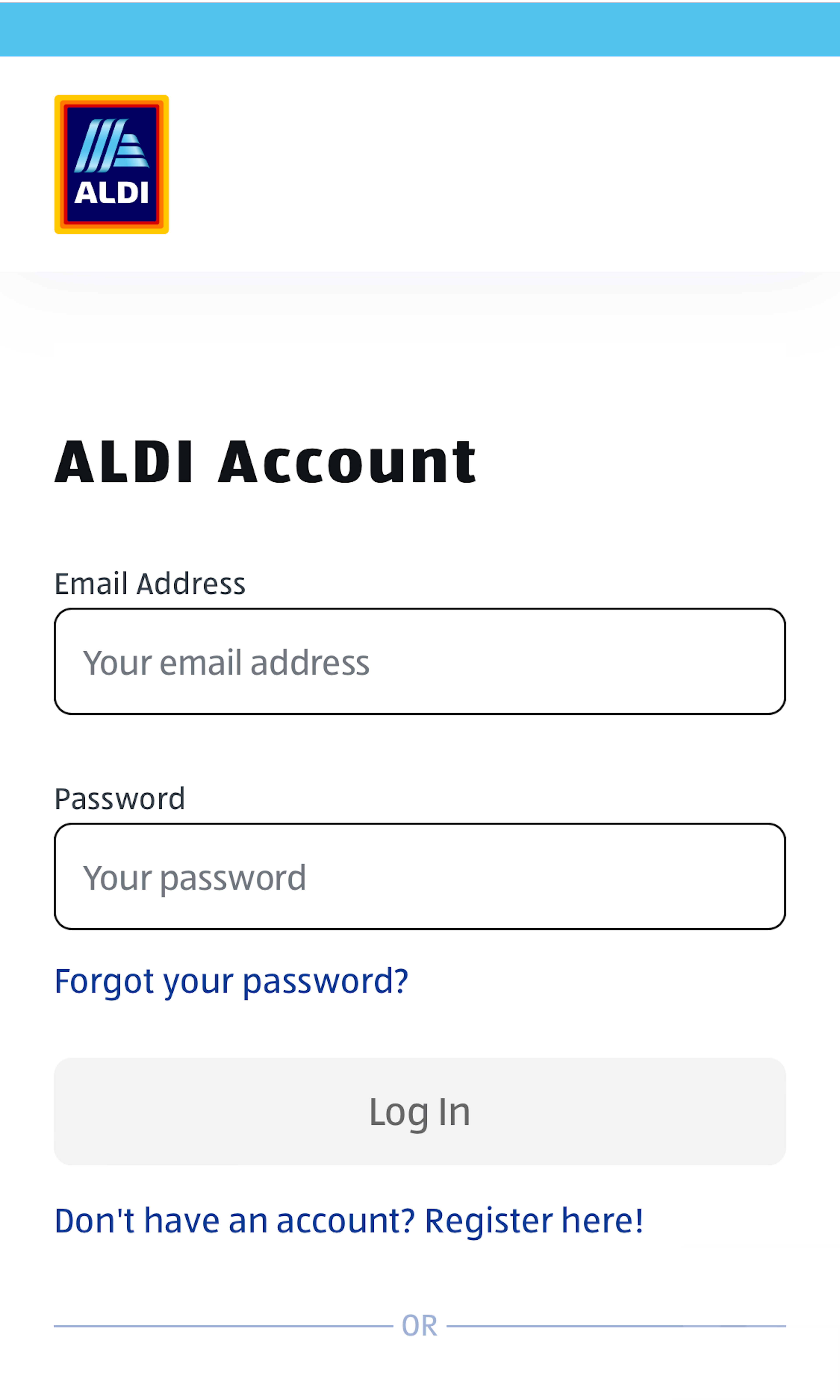 Mobile screenshot of Aldi