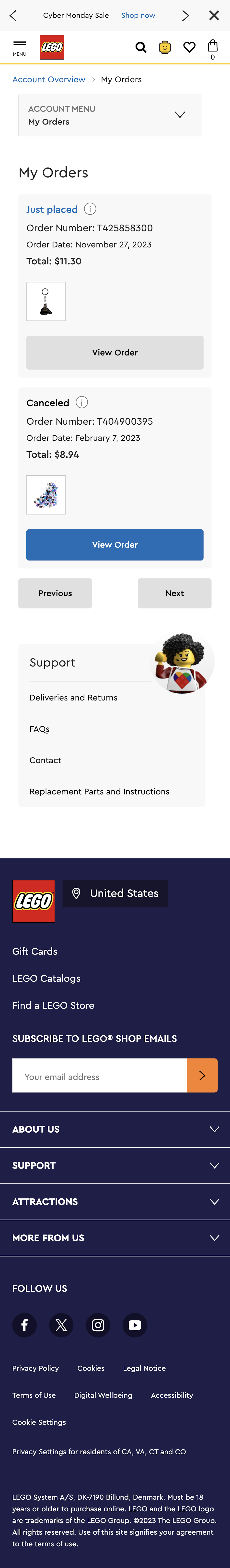 Mobile screenshot of LEGO