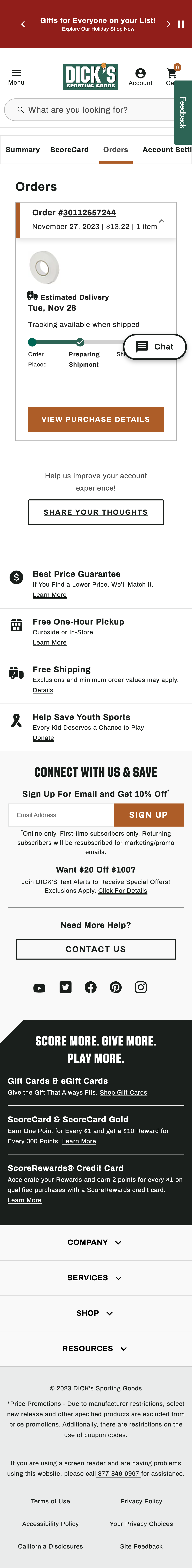 Mobile screenshot of Dick’s Sporting Goods