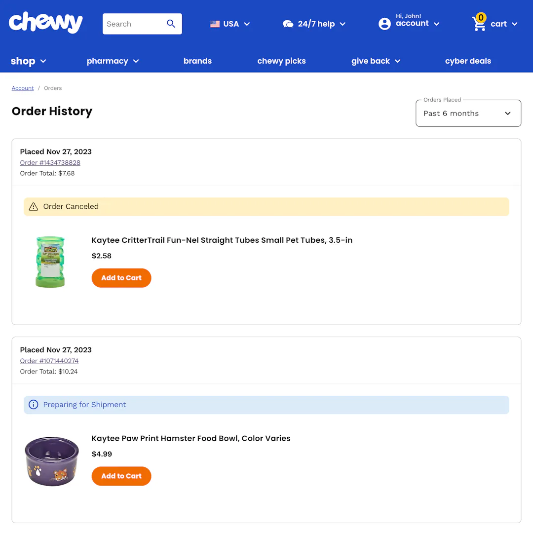 121 ‘Orders Overview’ Design Examples – Baymard Institute