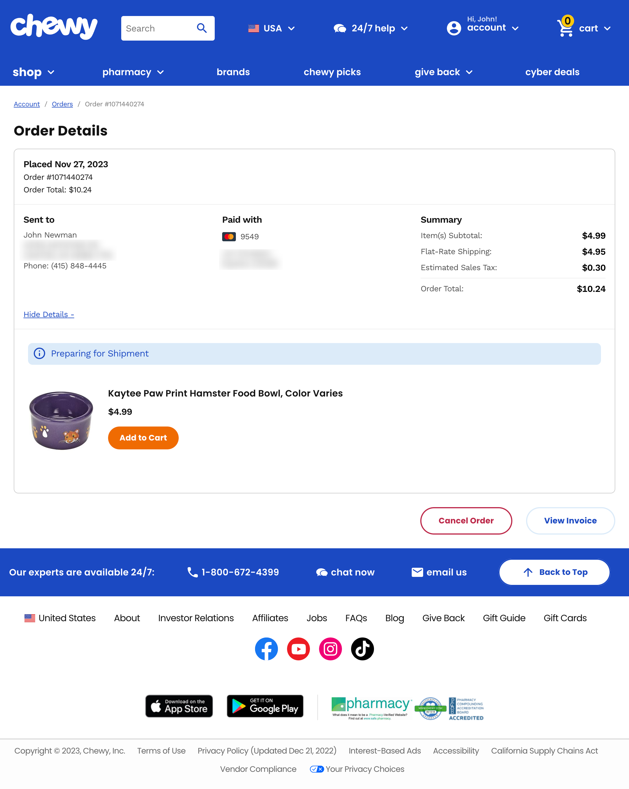 Desktop screenshot of Chewy