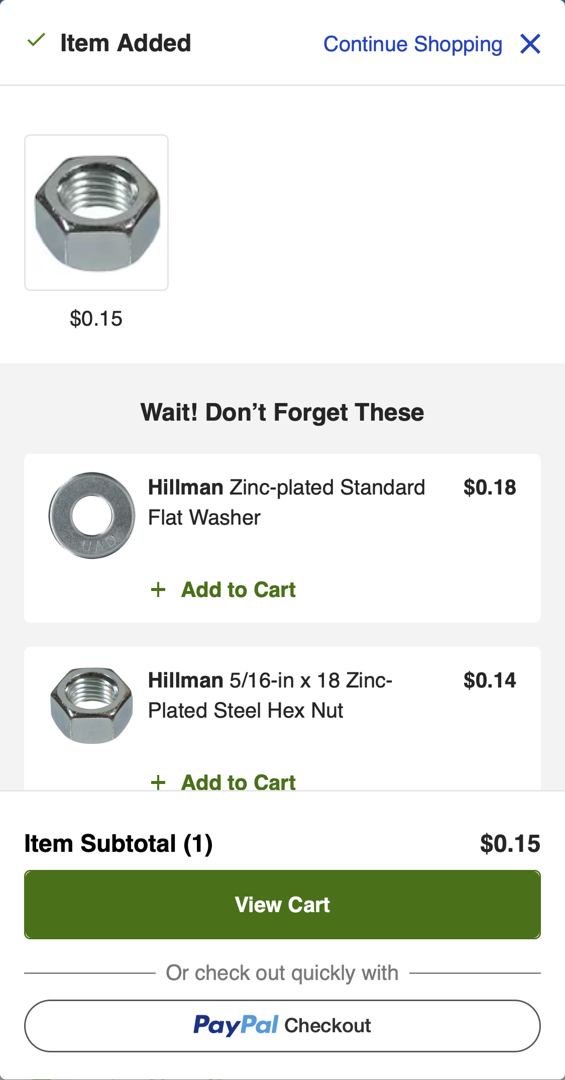 Mobile screenshot of Lowe’s