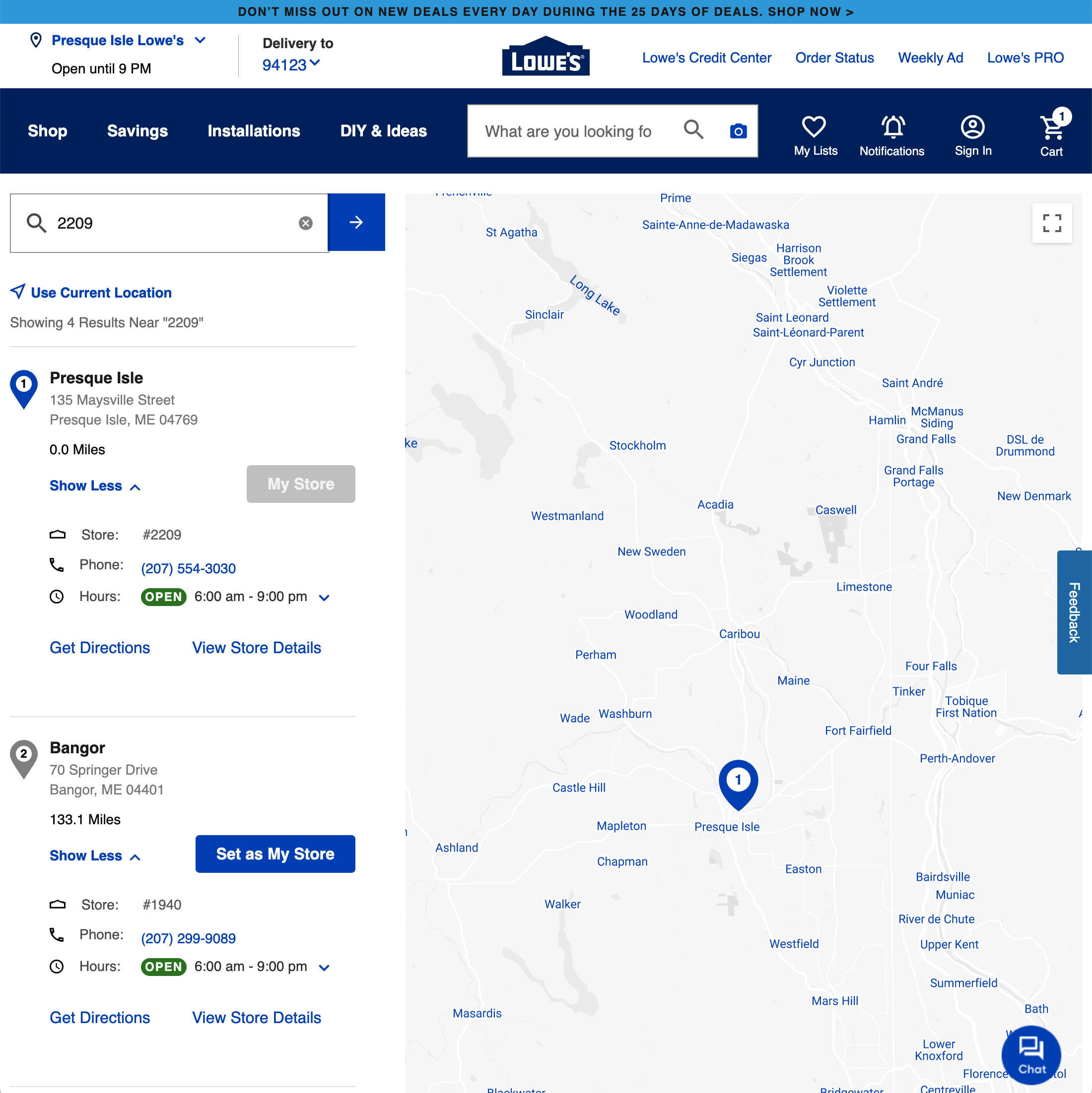 Desktop screenshot of Lowe’s