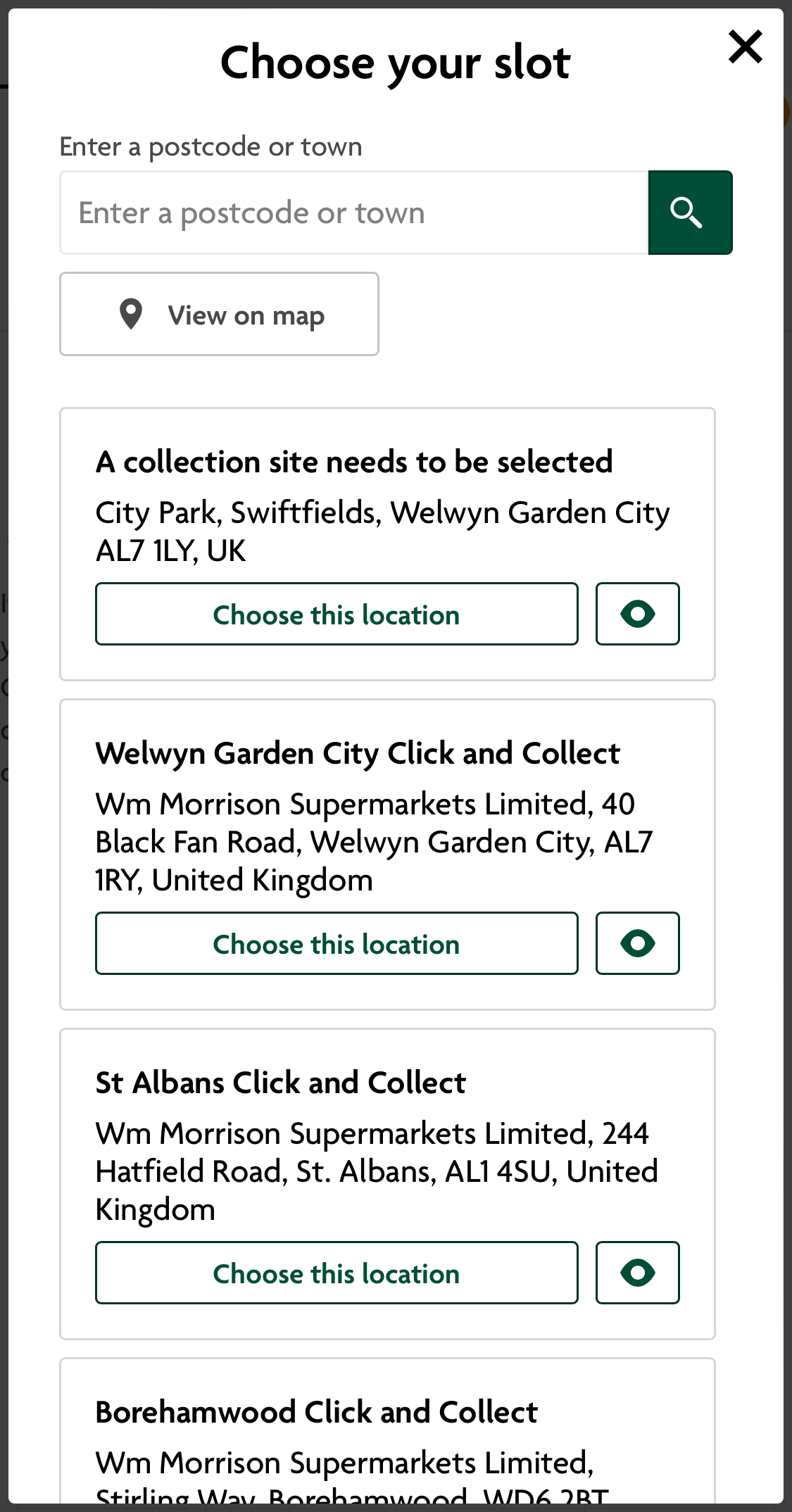 Mobile screenshot of Morrison’s