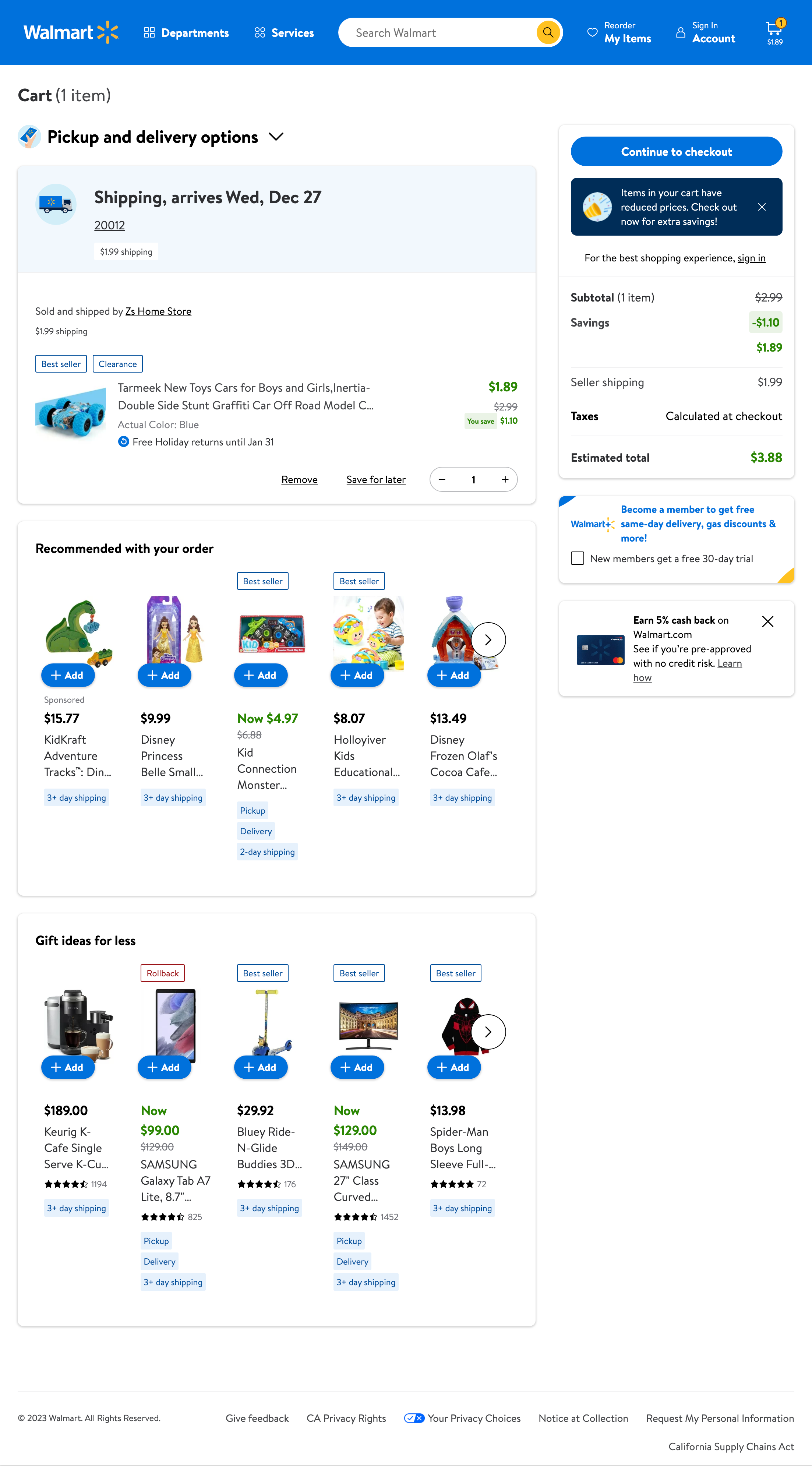 Desktop screenshot of Walmart