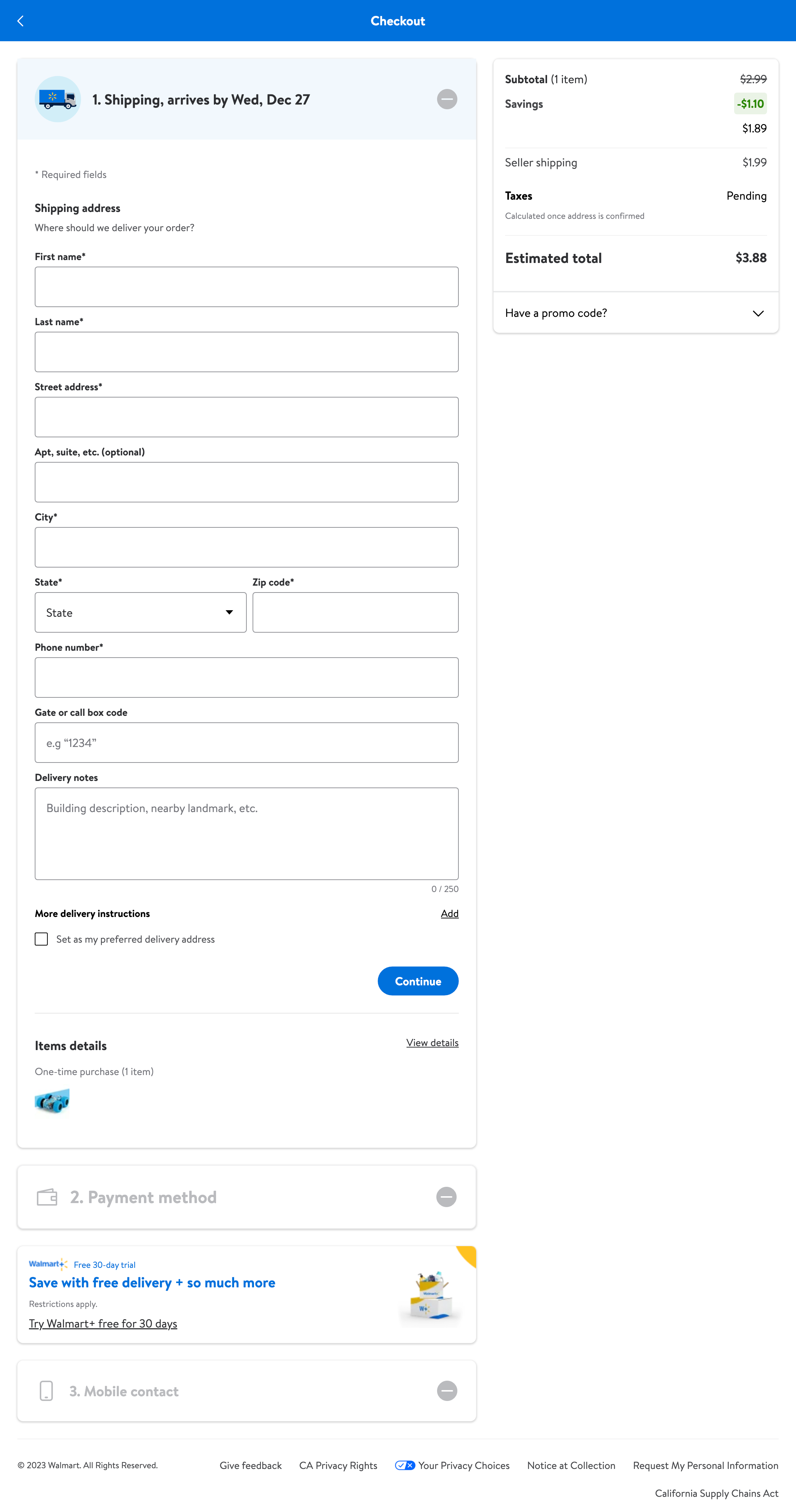 Desktop screenshot of Walmart