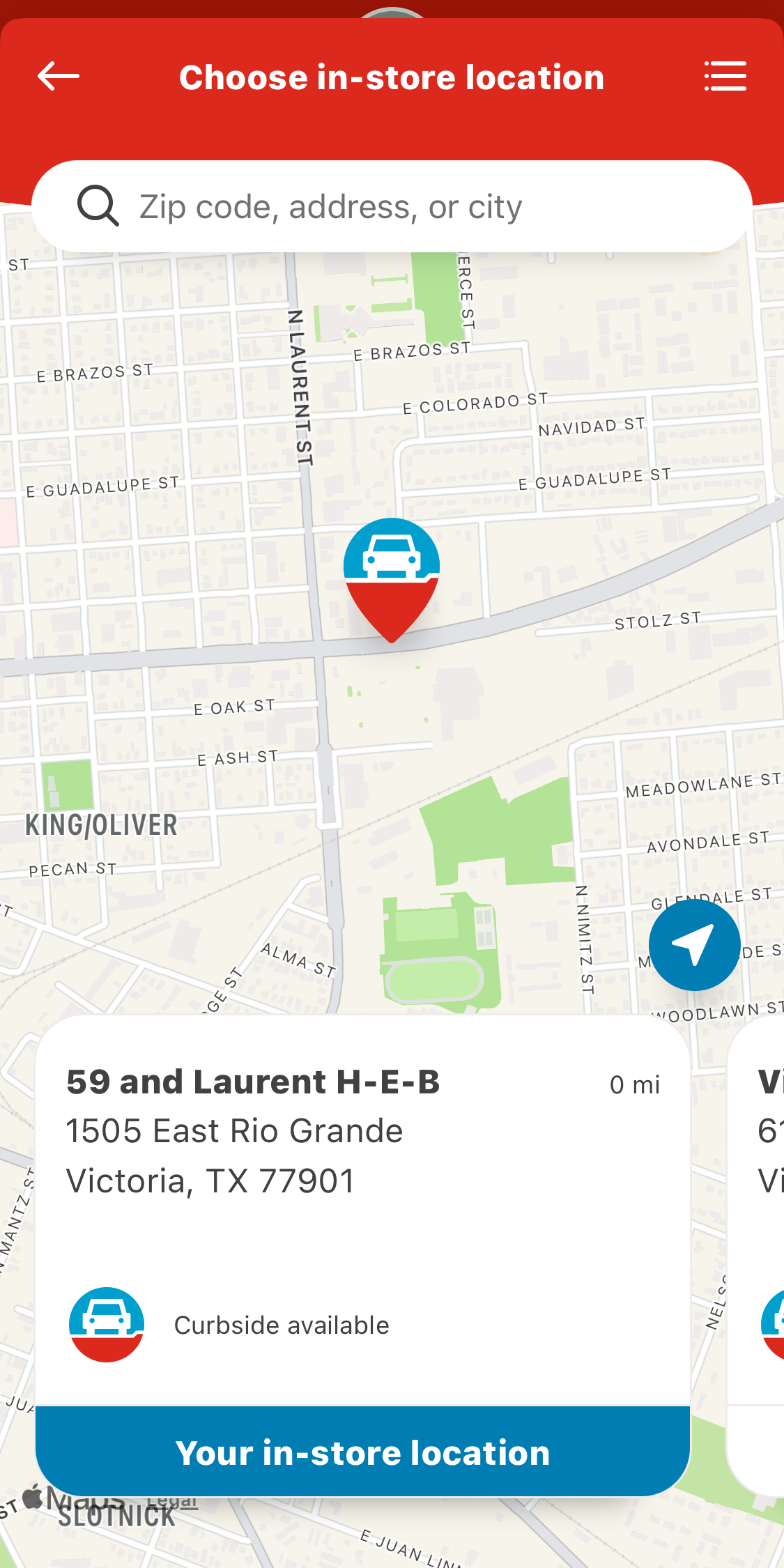 Mobile screenshot of HEB