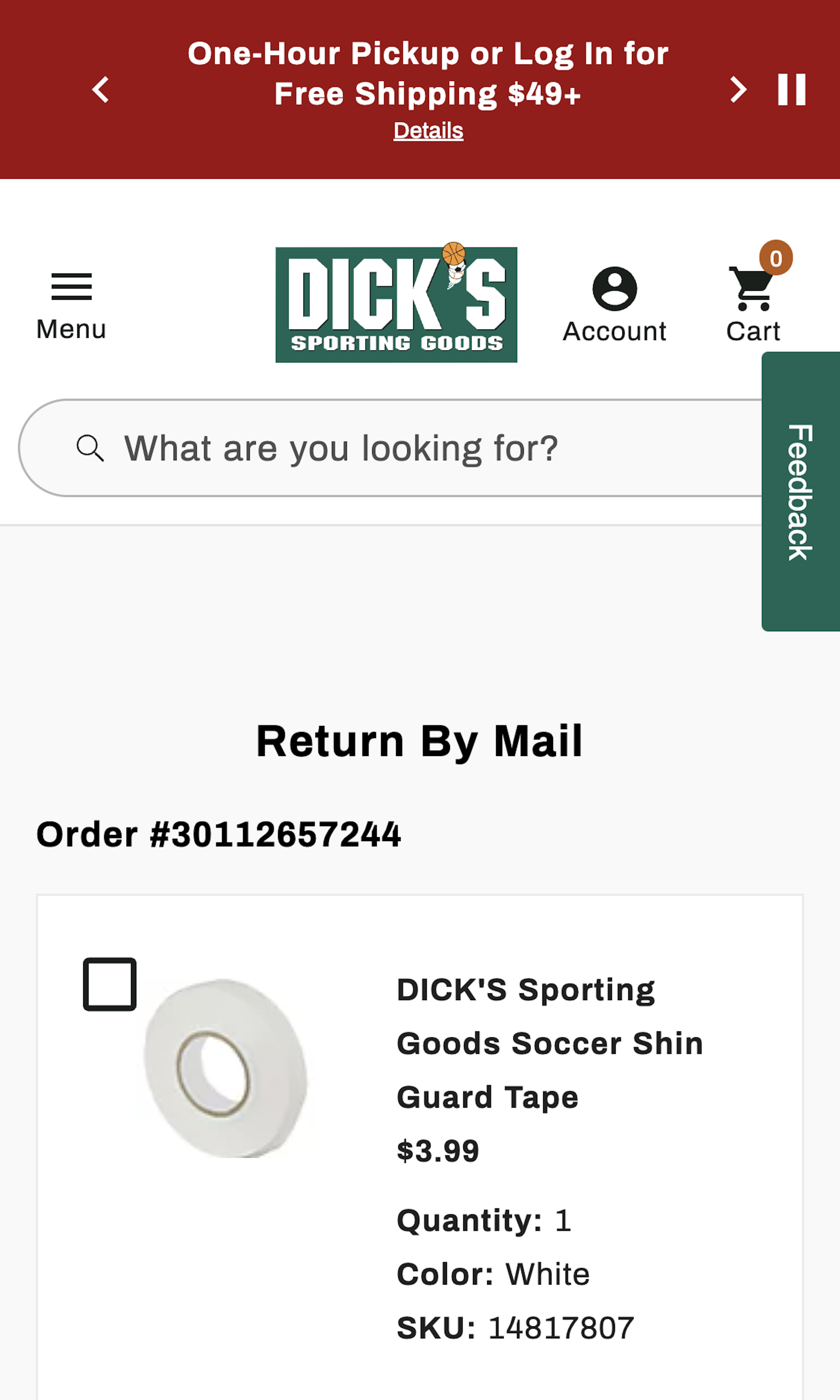Mobile screenshot of Dick’s Sporting Goods