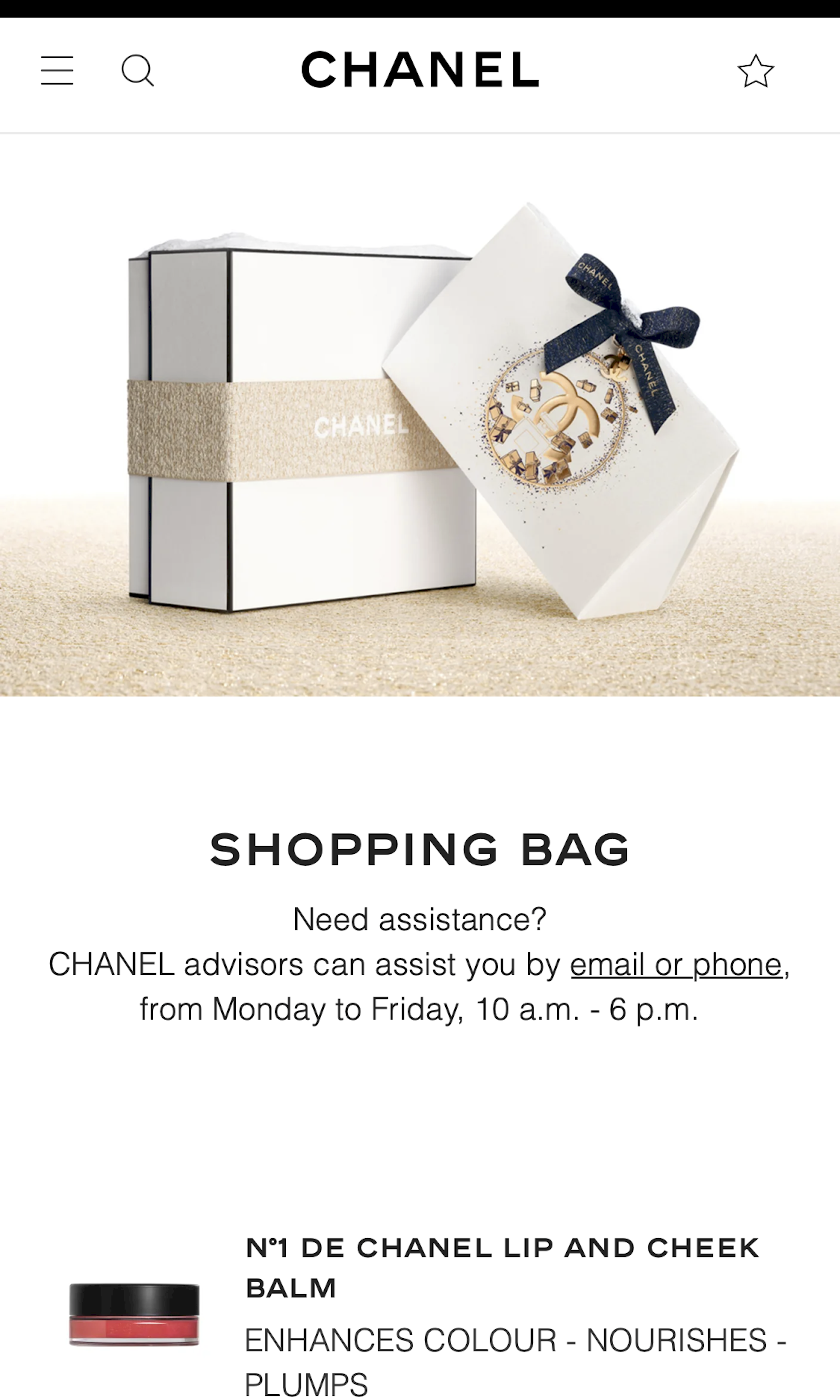 Mobile screenshot of Chanel