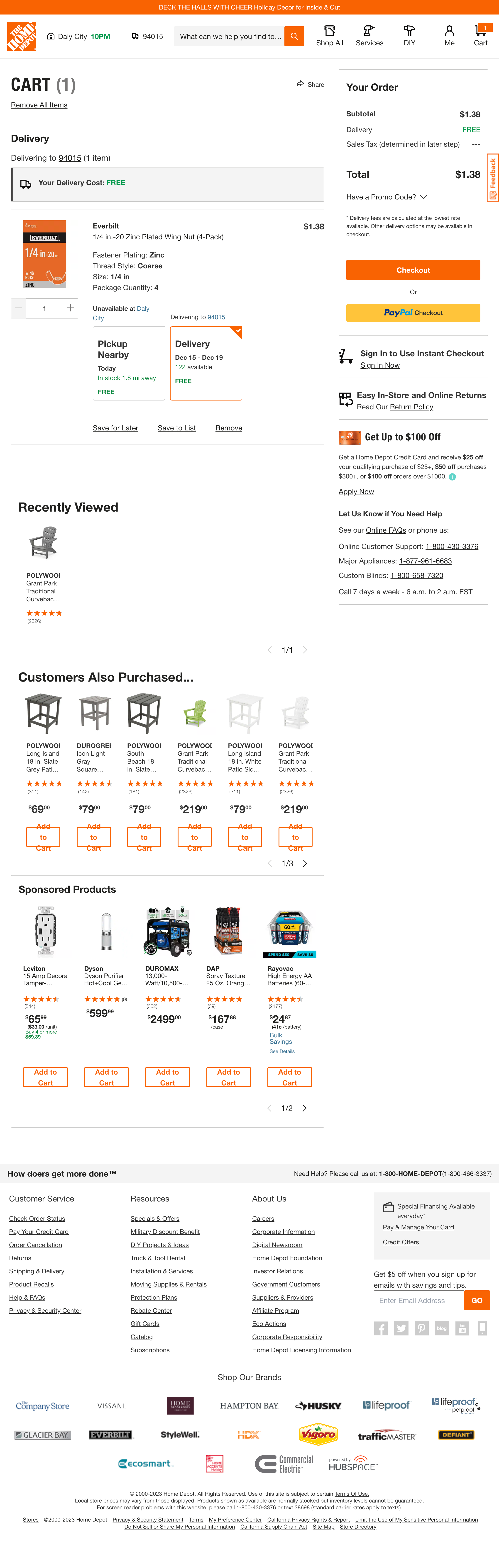 Desktop screenshot of Home Depot