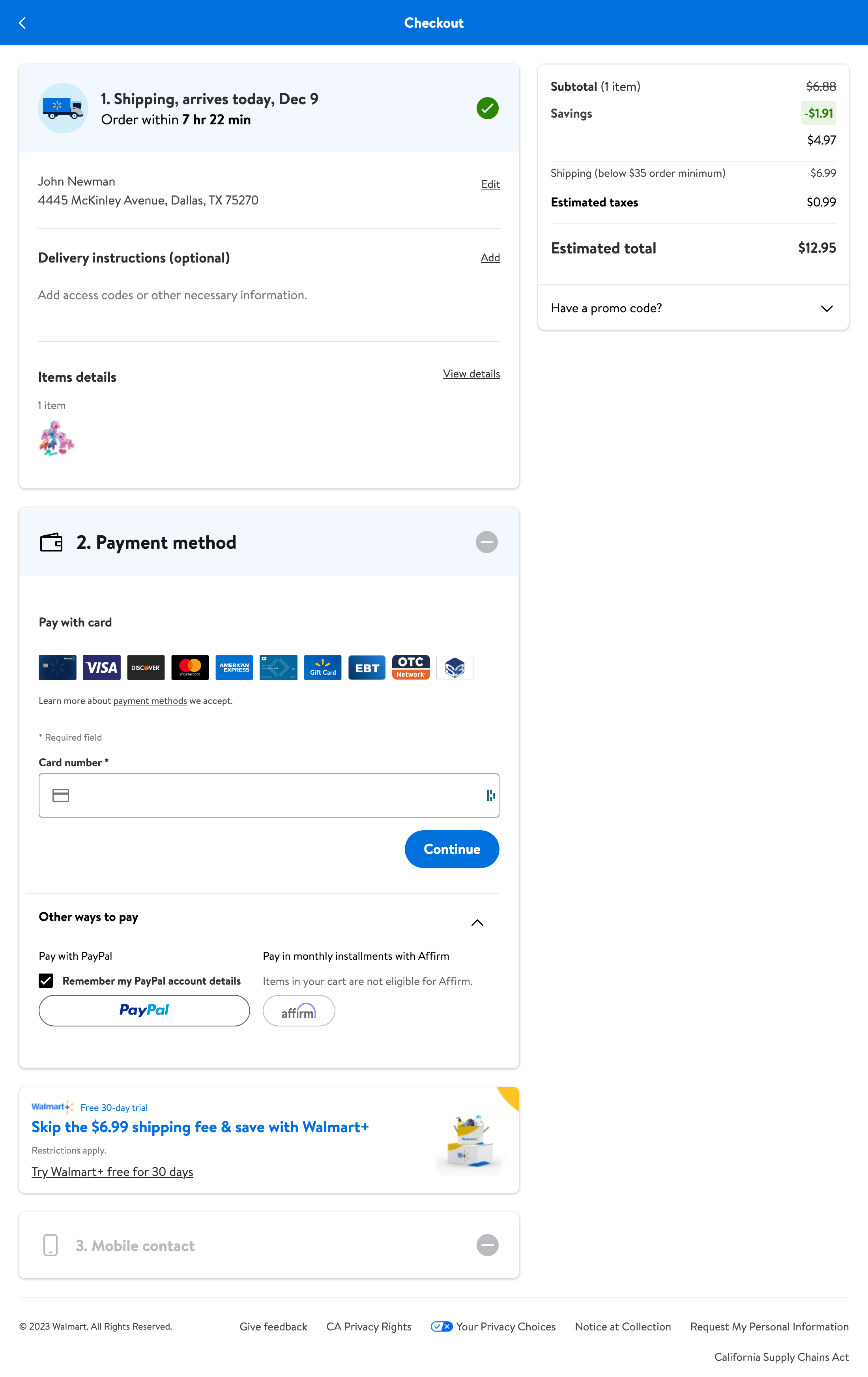 Desktop screenshot of Walmart
