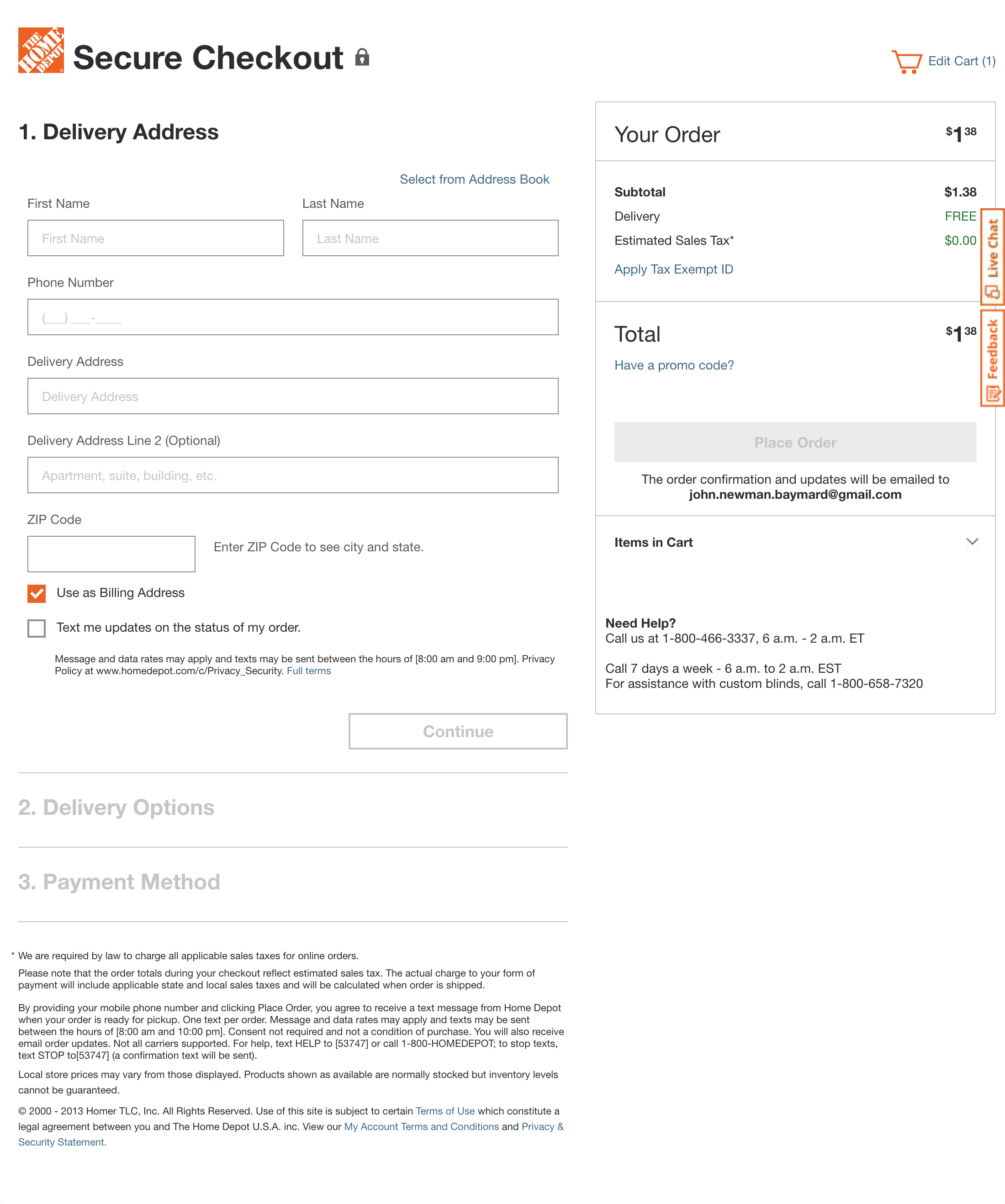 Desktop screenshot of Home Depot