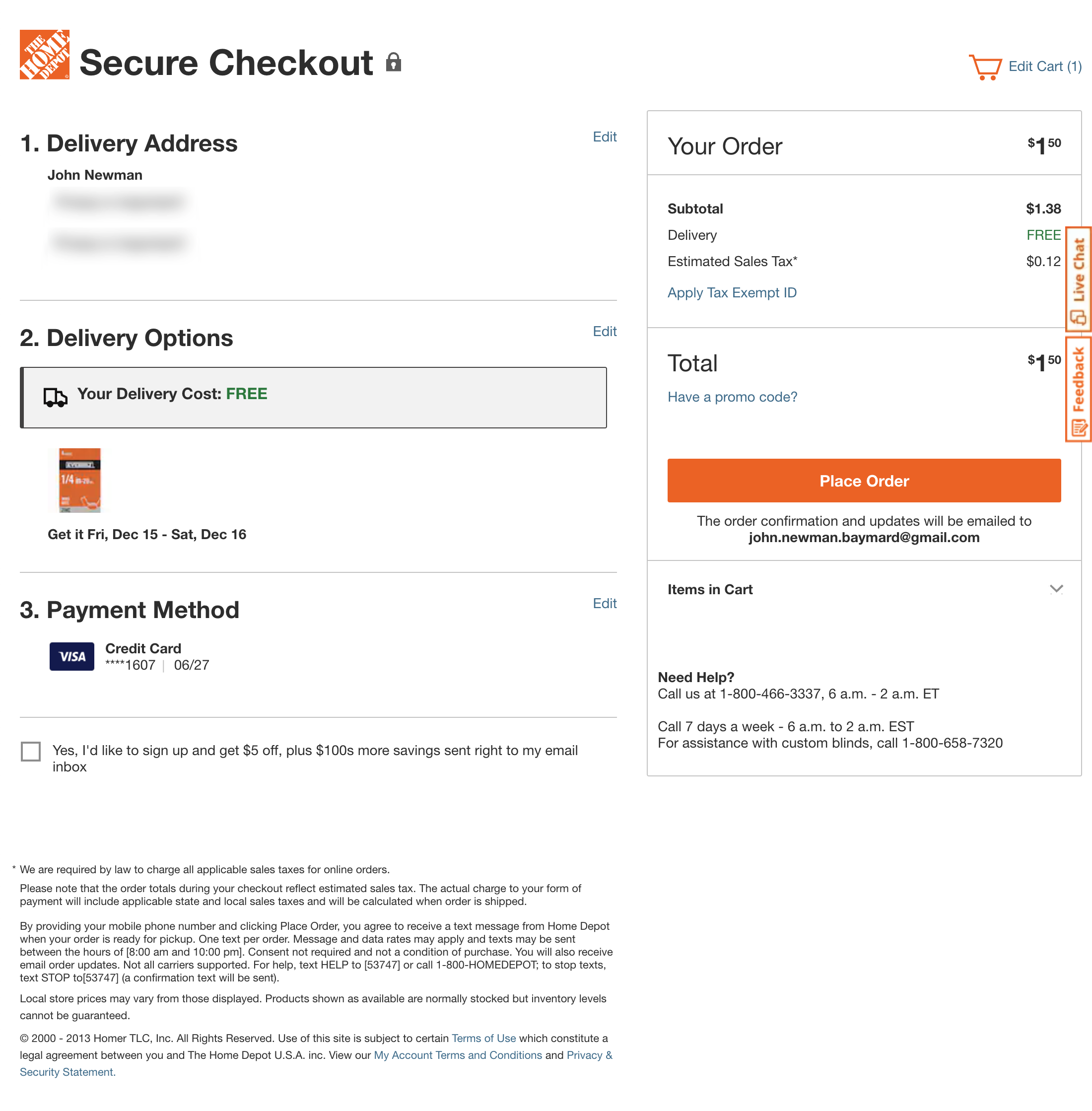 Desktop screenshot of Home Depot