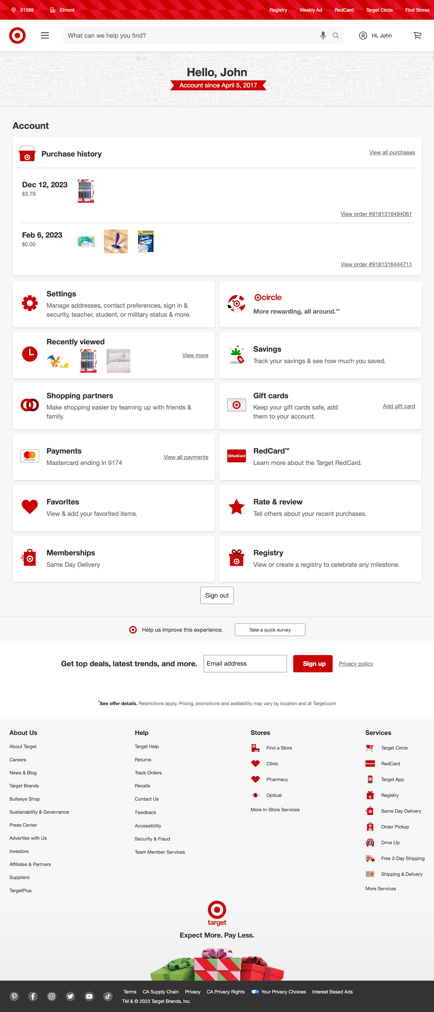 Desktop screenshot of Target