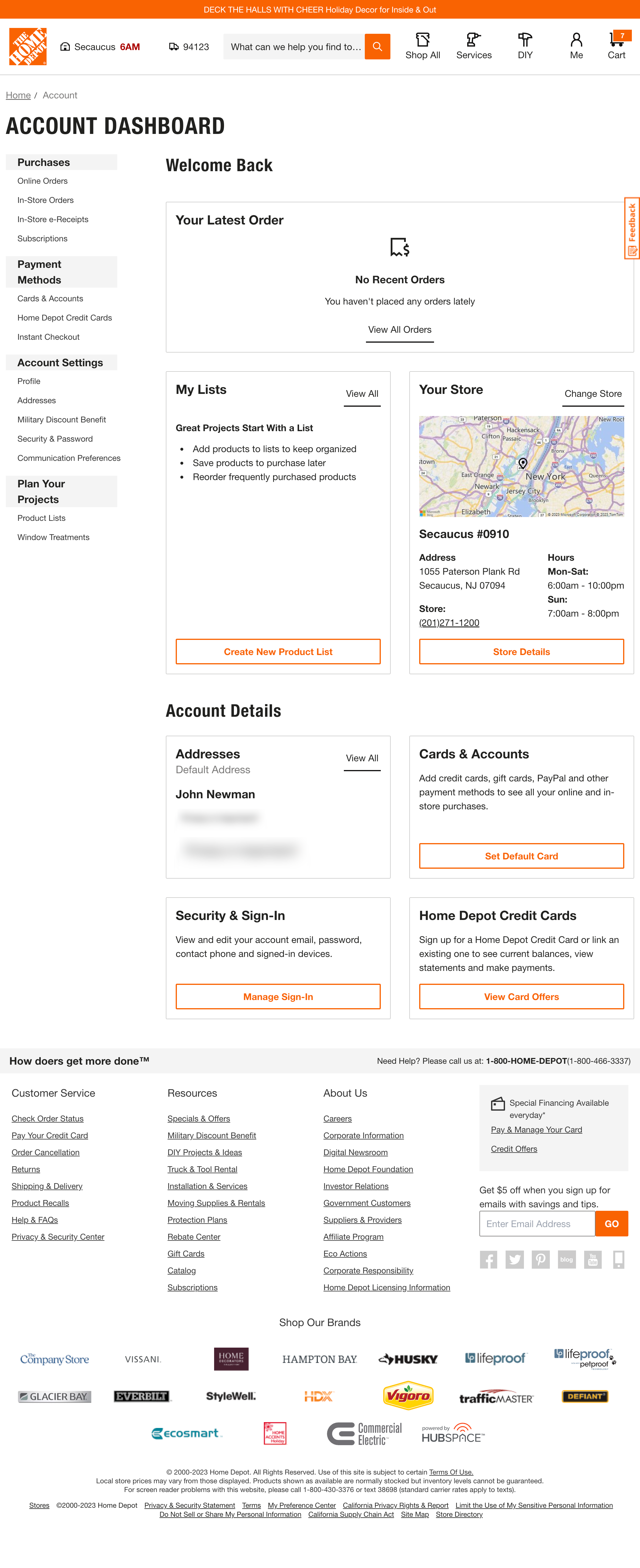 Desktop screenshot of Home Depot