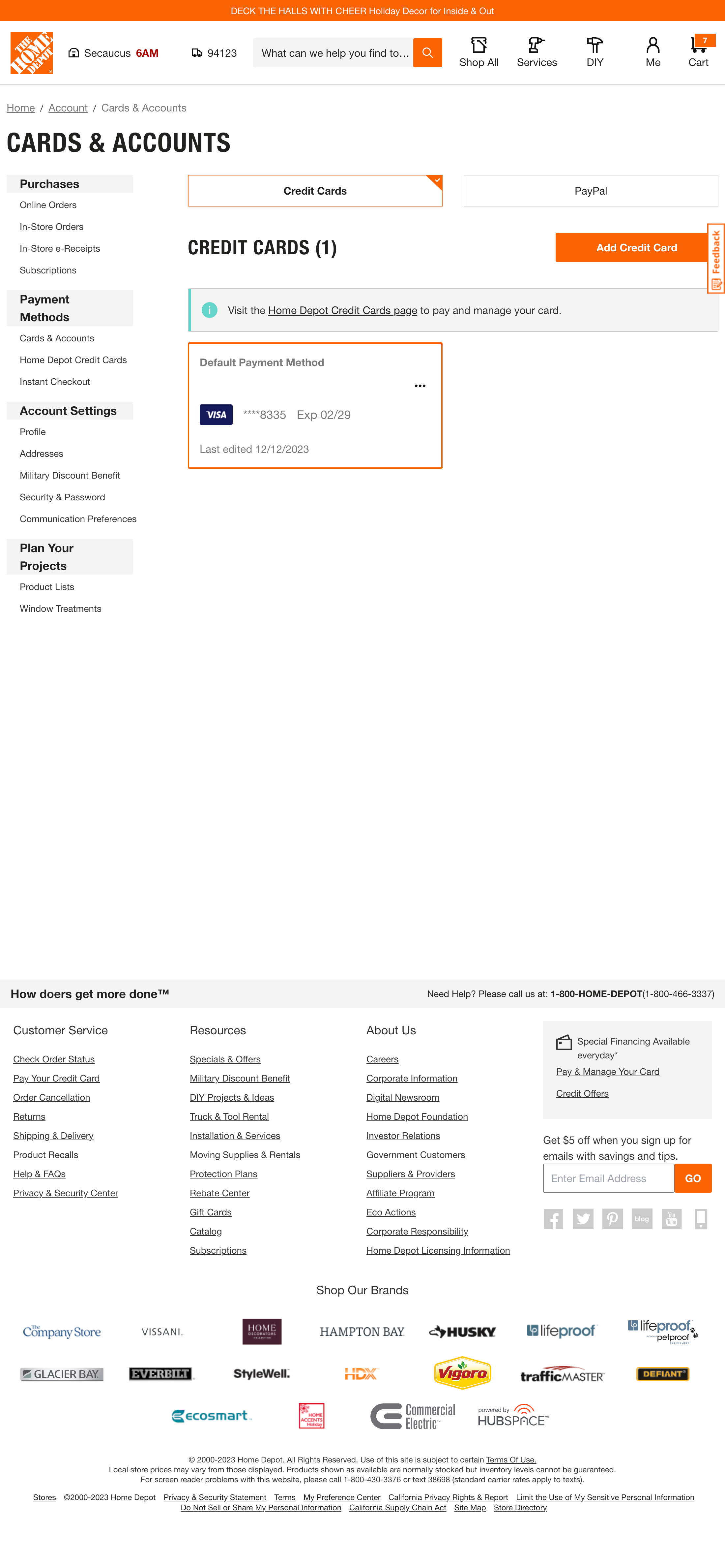 Desktop screenshot of Home Depot