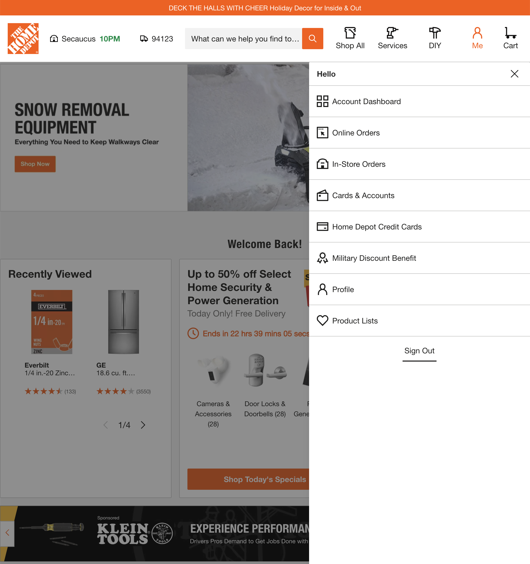 Desktop screenshot of Home Depot