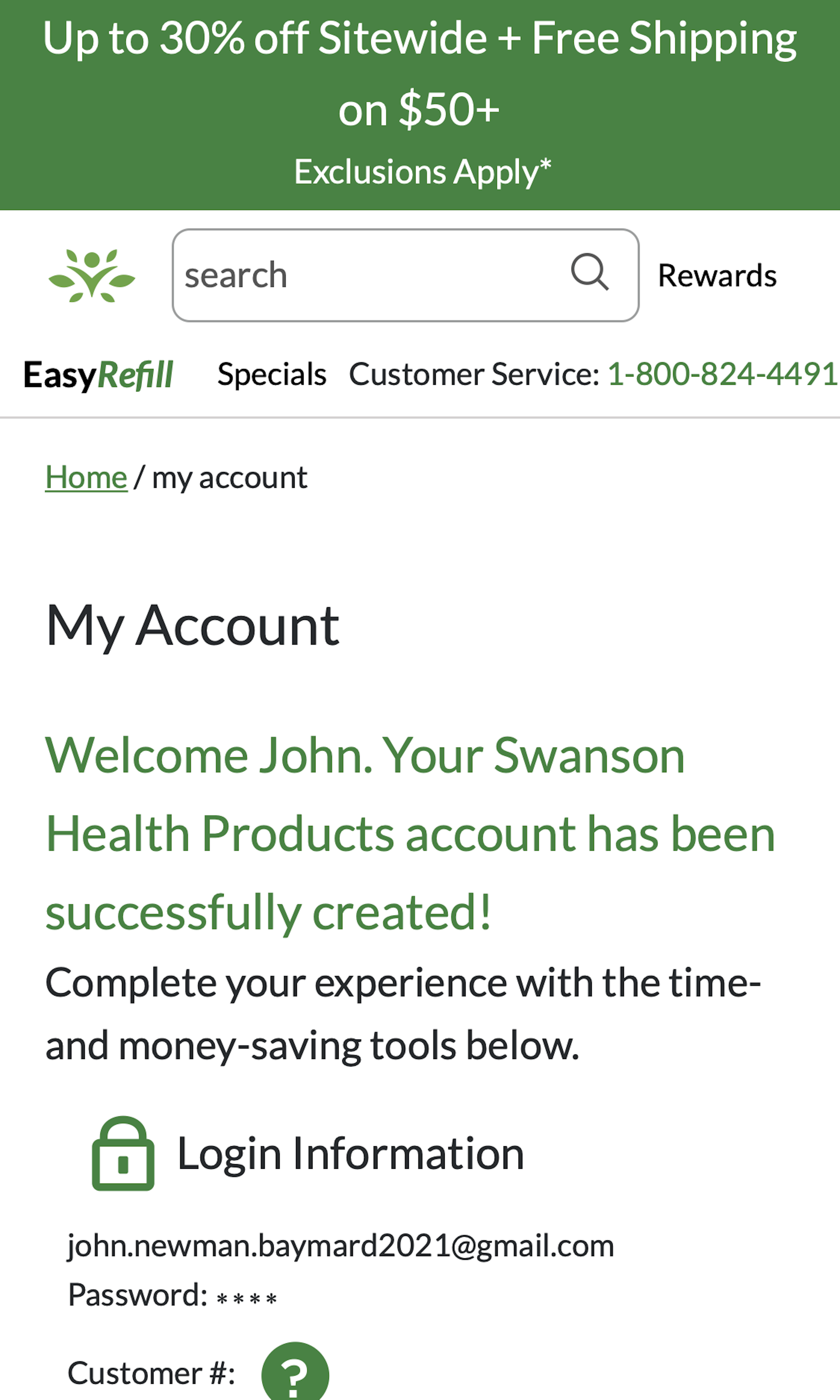 Mobile screenshot of Swanson Vitamins