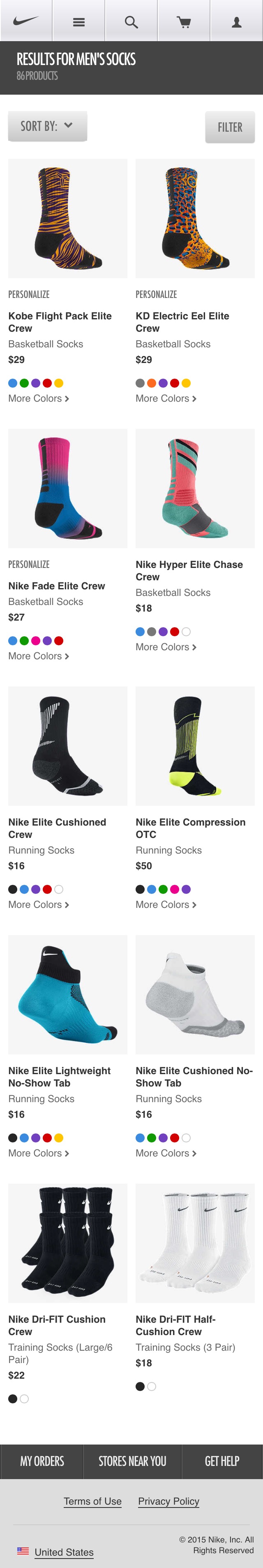 Nike all shop products list