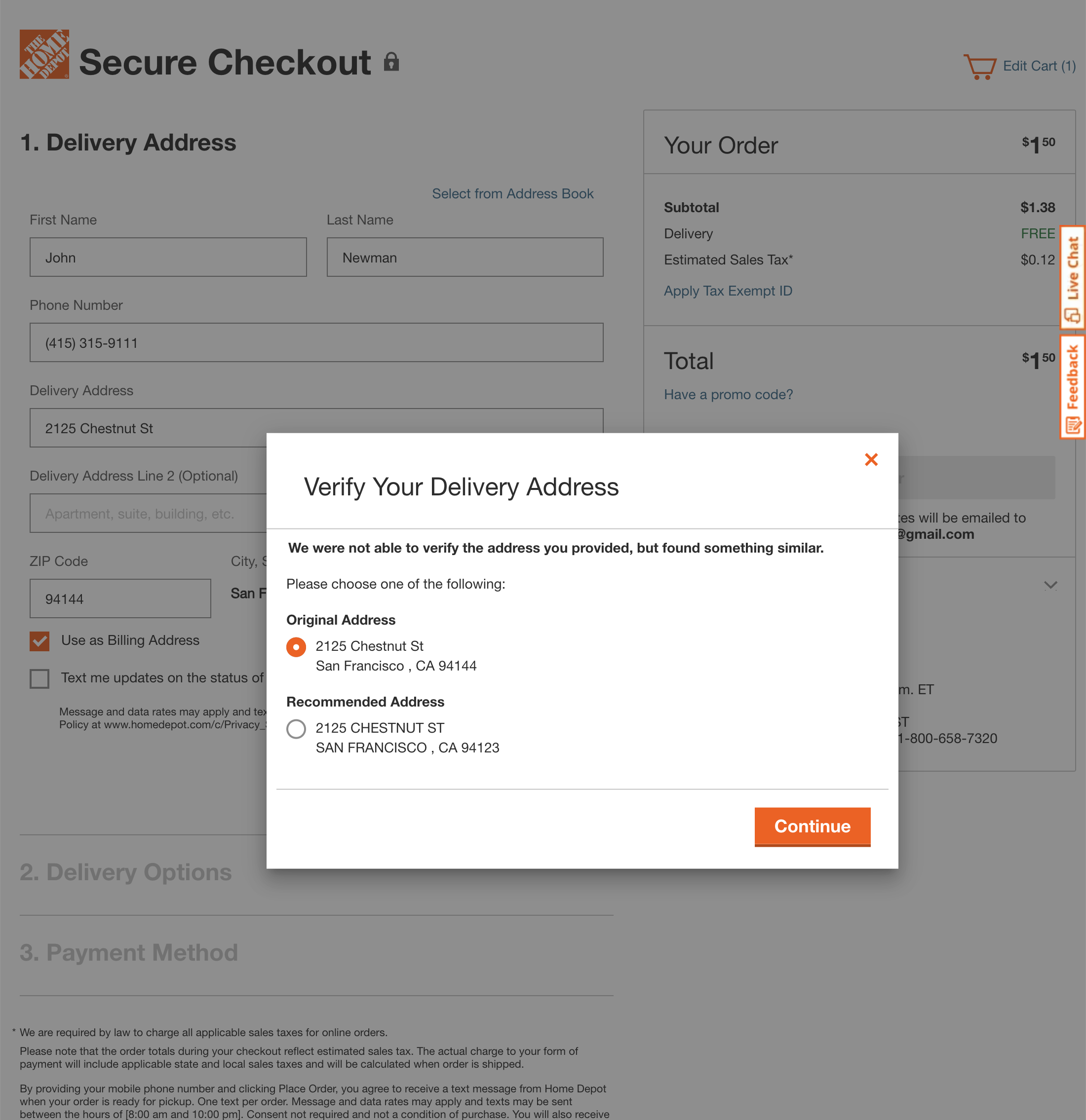 Desktop screenshot of Home Depot