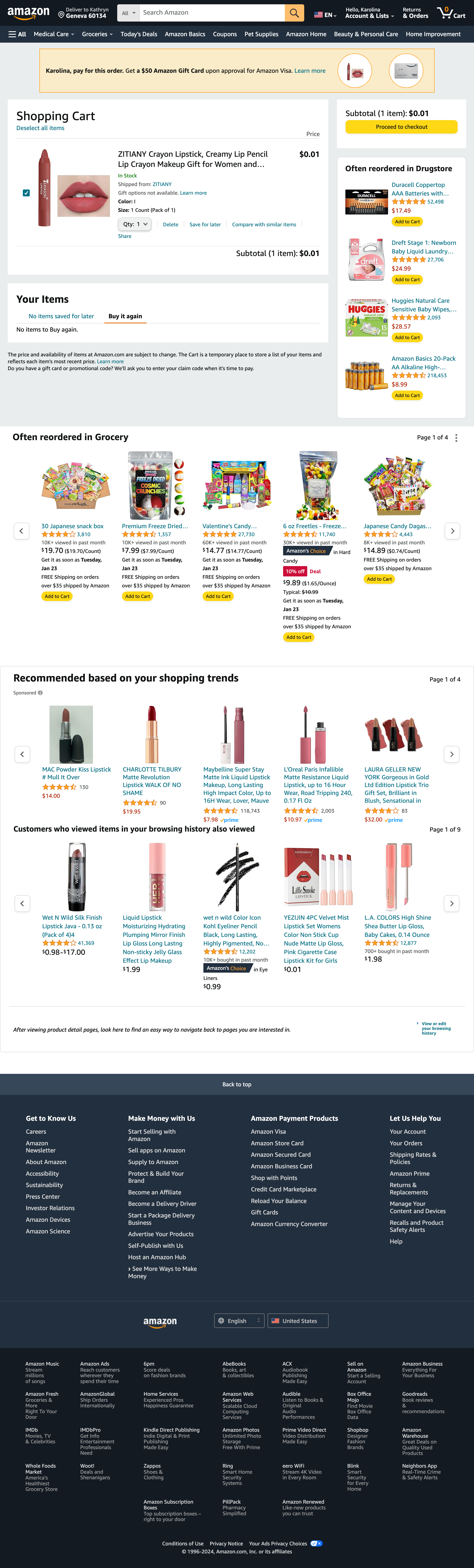 Desktop screenshot of Amazon