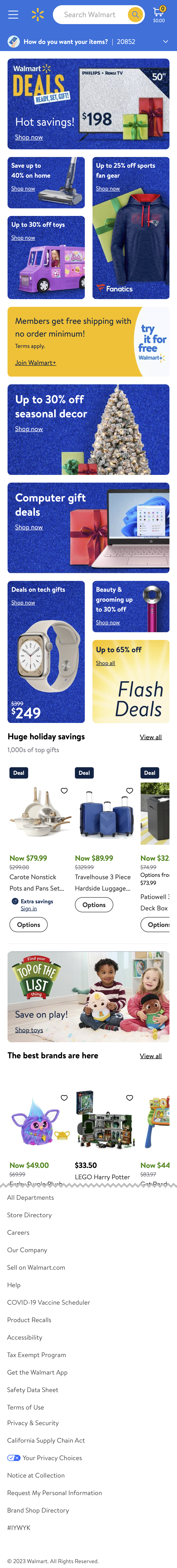 Mobile screenshot of Walmart